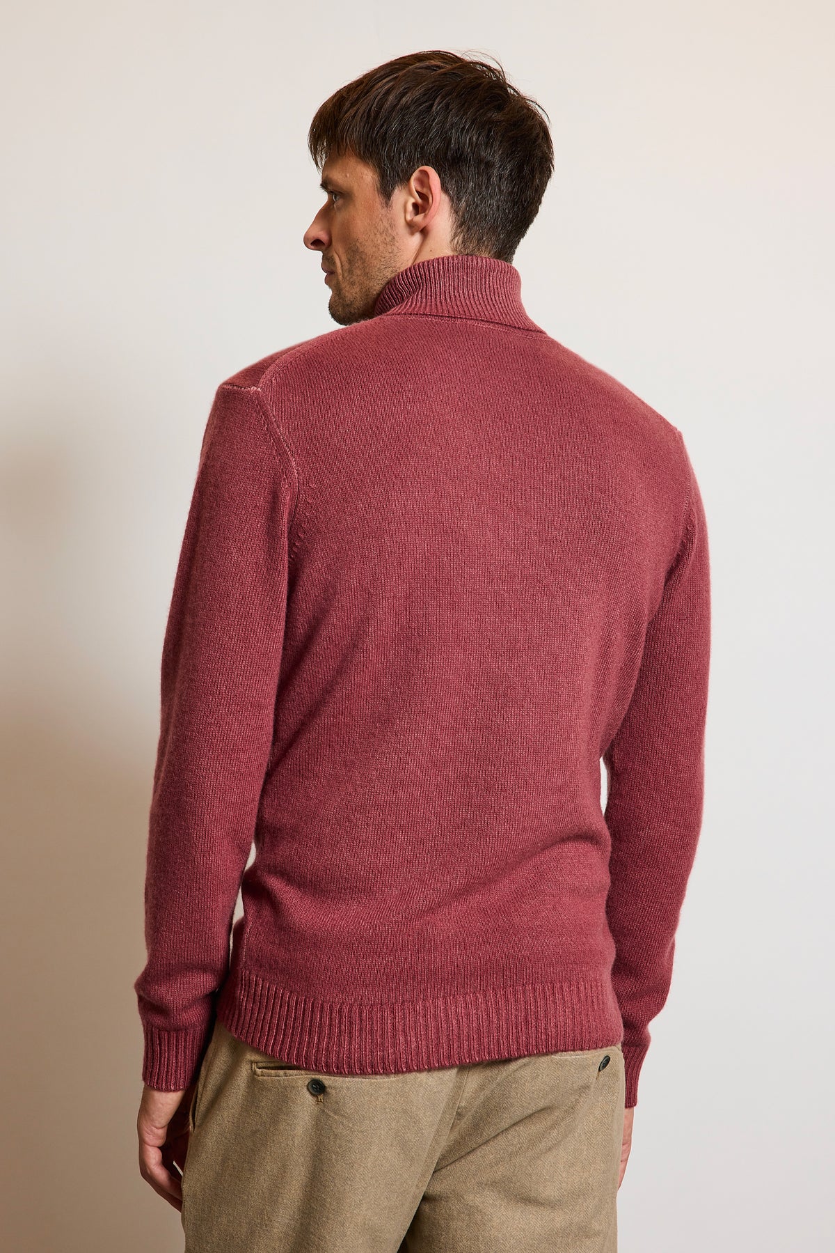 PULL EN CACHEMIRE VIEUX ROSE