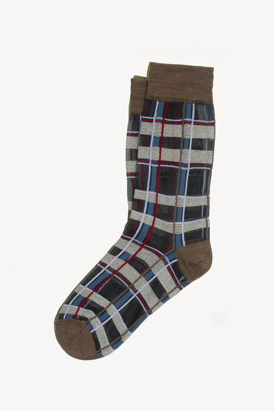 CHAUSSETTES EN VOILE CARREAUX CHOCO