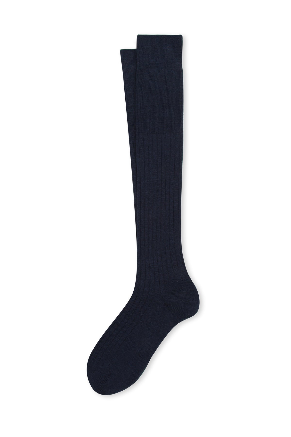 CHAUSSETTES HAUTES EN LAINE MARINE