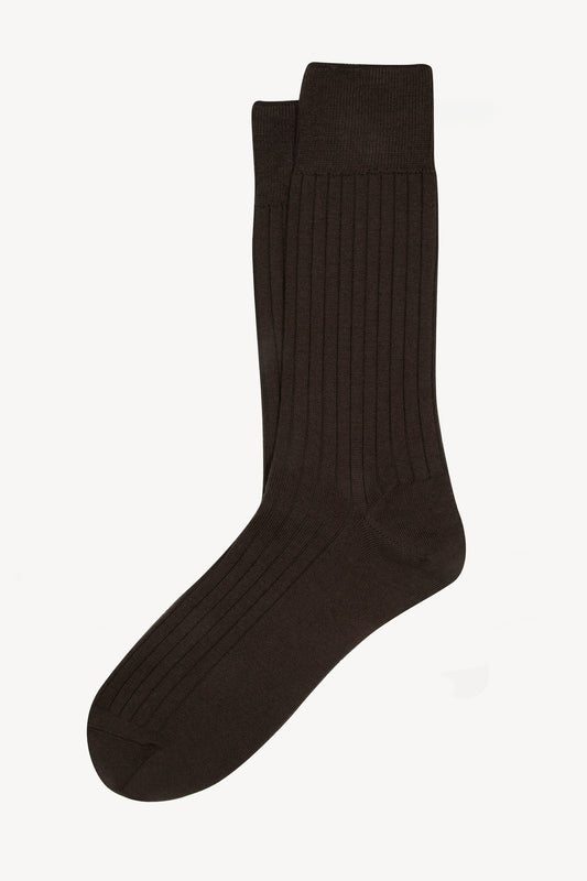 WOOL SOCKS BROWN