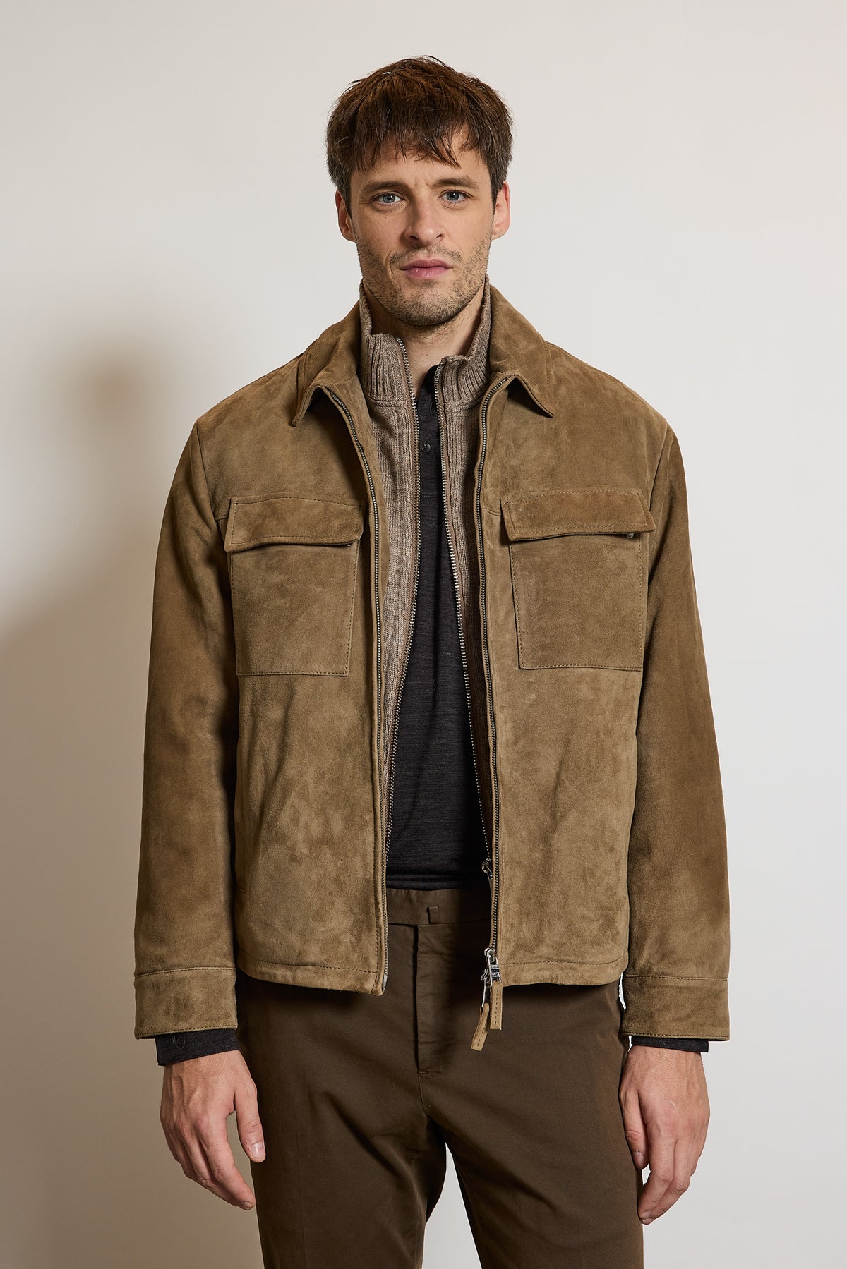 BLOUSON EN DAIM BEIGE