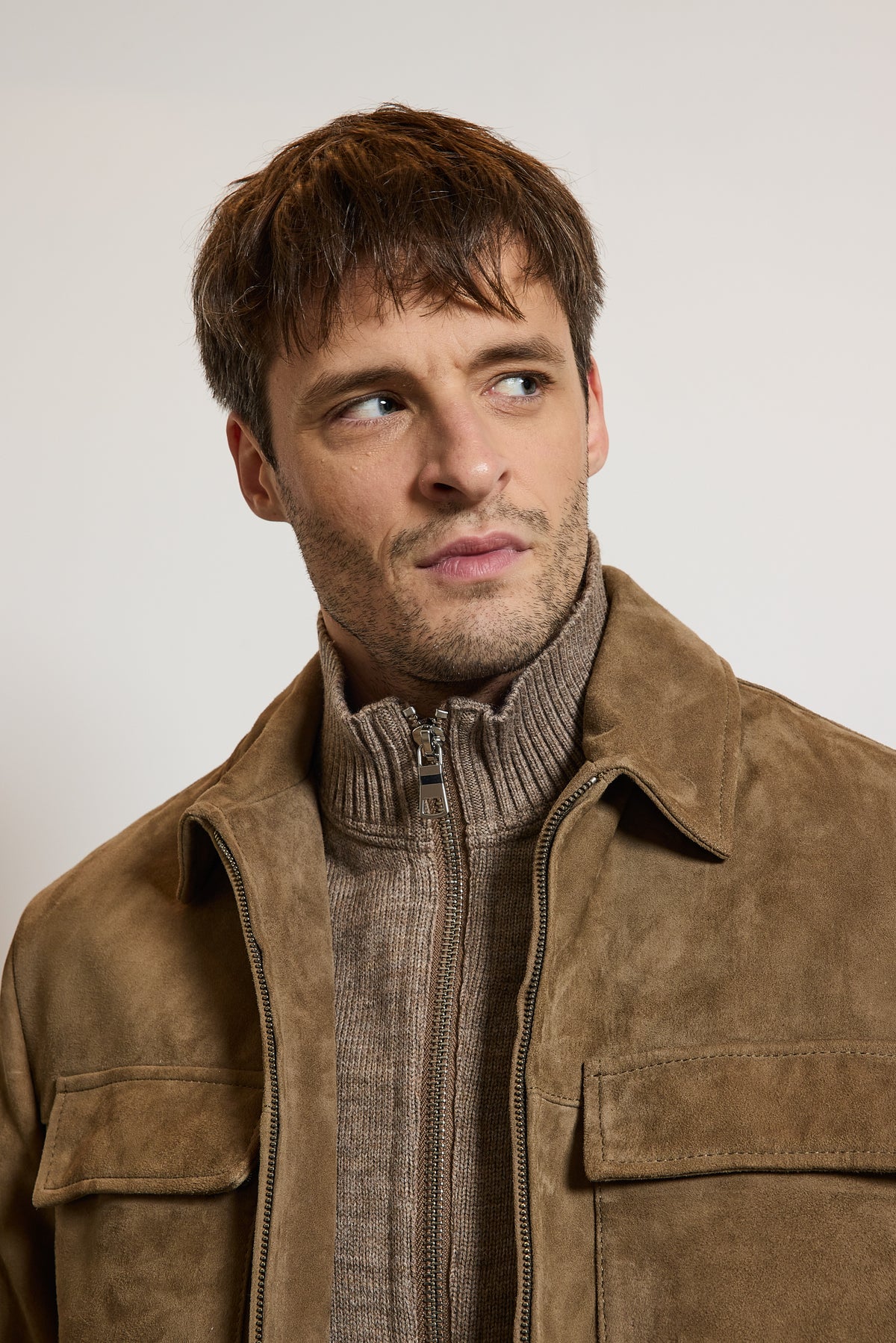 BLOUSON EN DAIM BEIGE