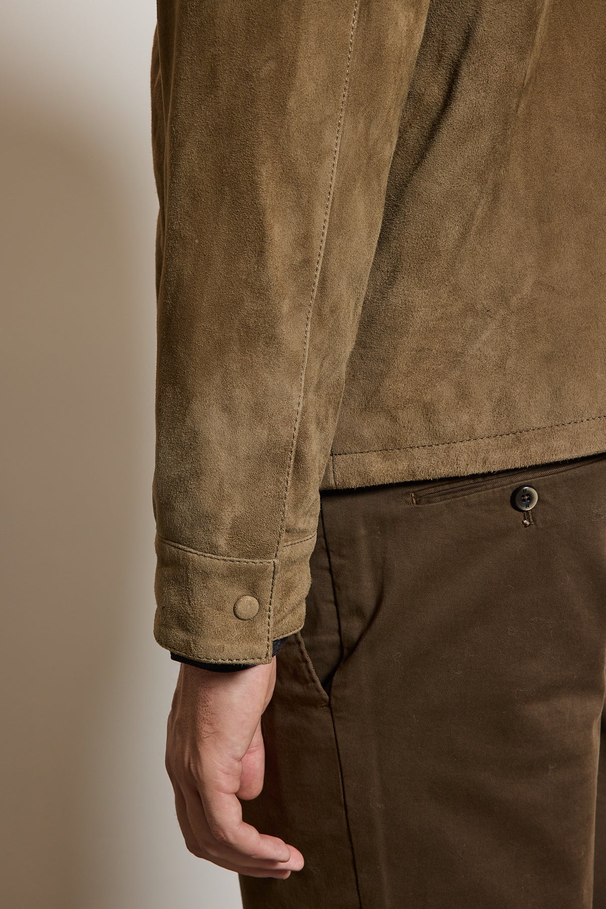 BLOUSON EN DAIM BEIGE