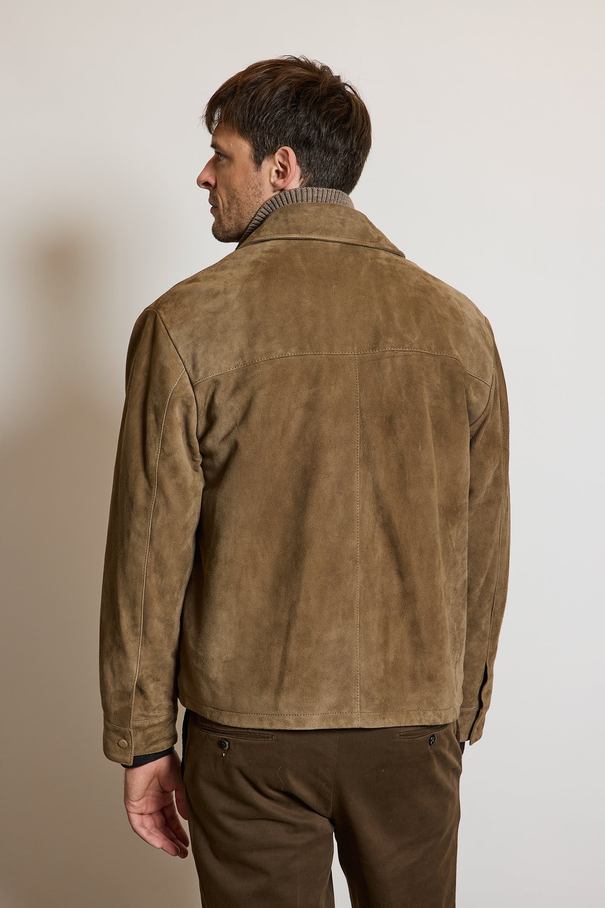 BLOUSON EN DAIM BEIGE