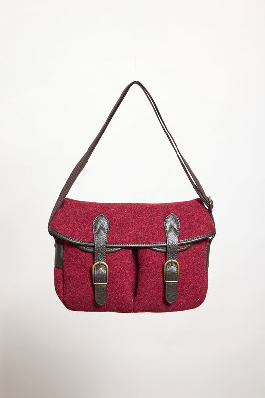 BESACE TWEED BORDEAUX