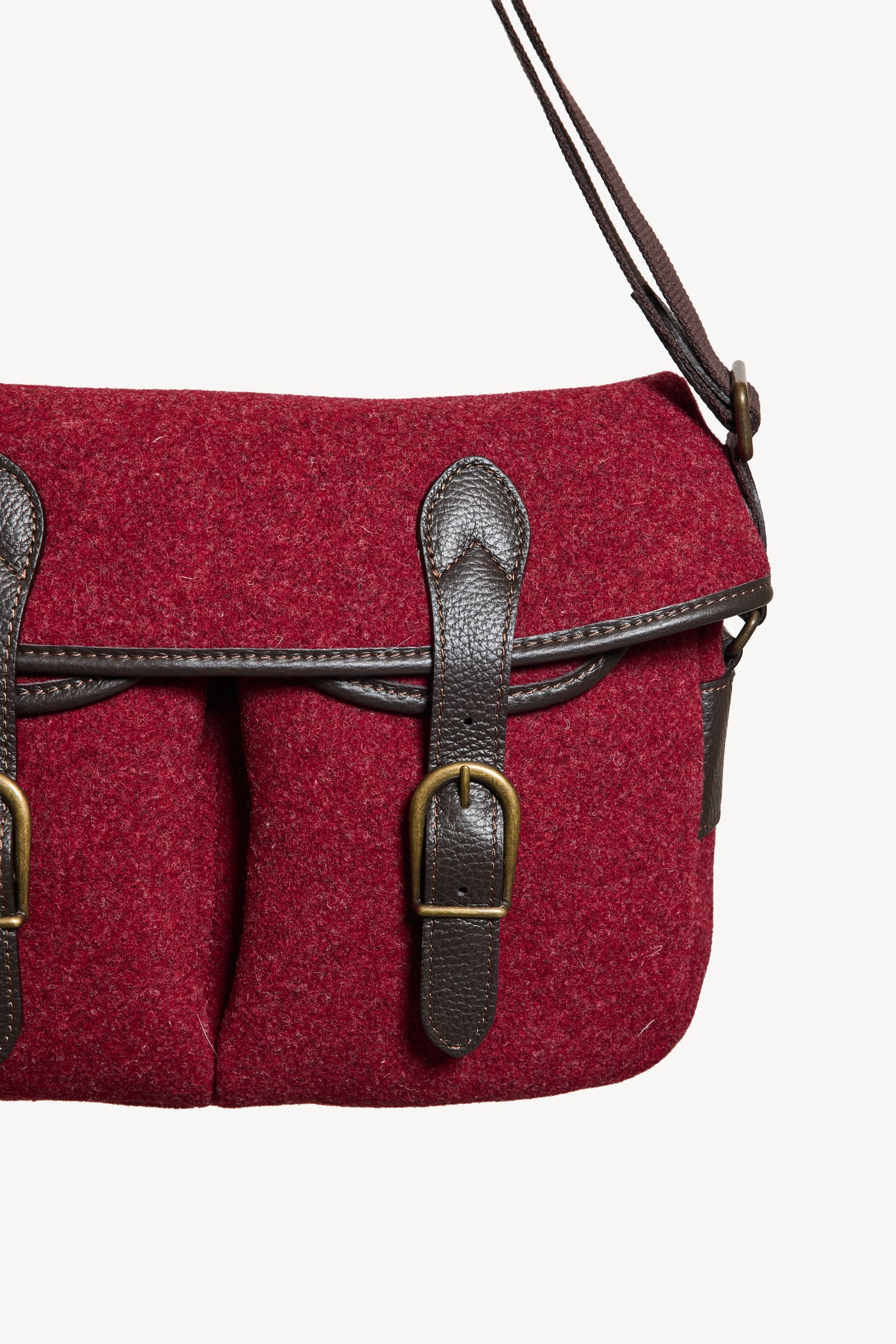 BESACE TWEED BORDEAUX