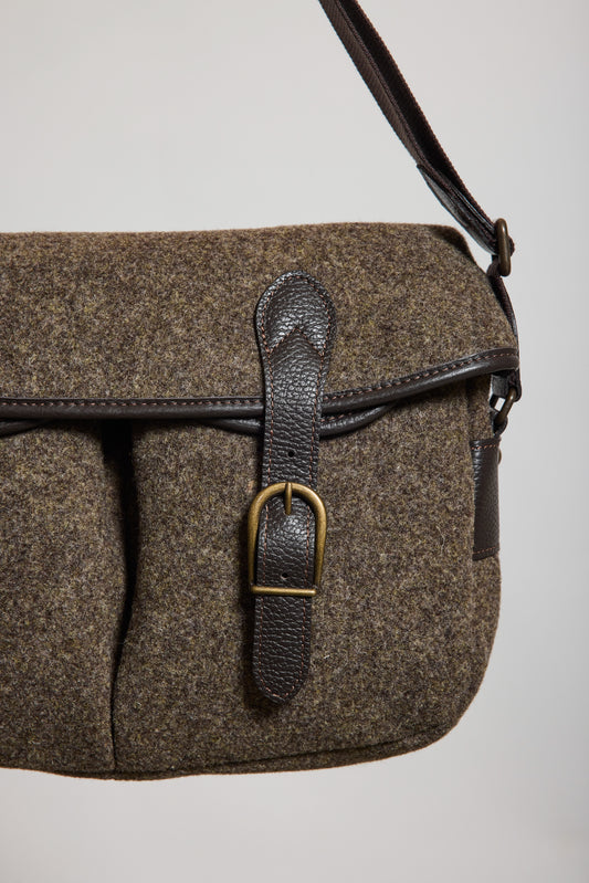 BESACE TWEED KAKI