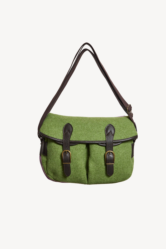BESACE TWEED VERT POMME