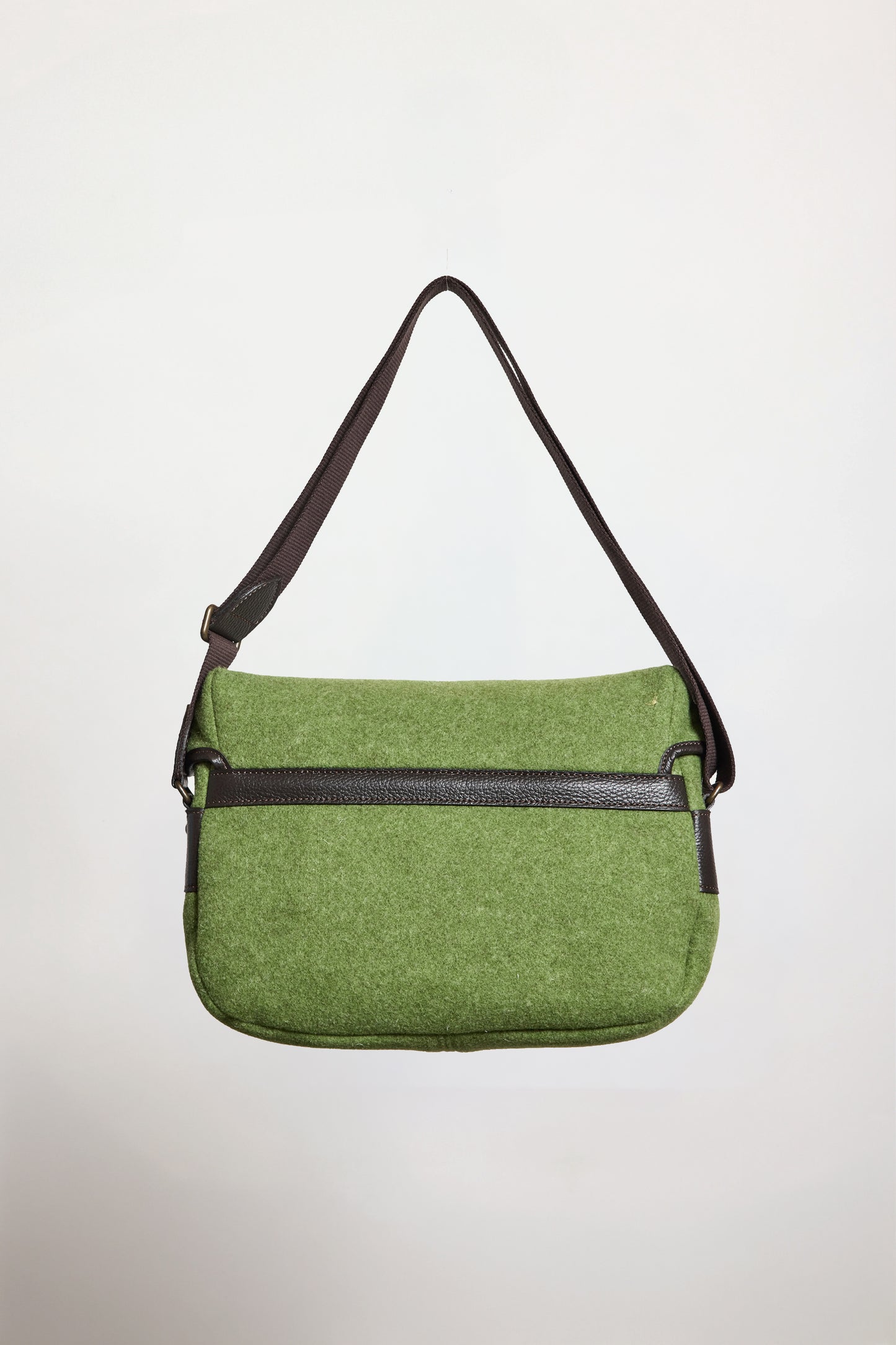 BESACE TWEED VERT POMME