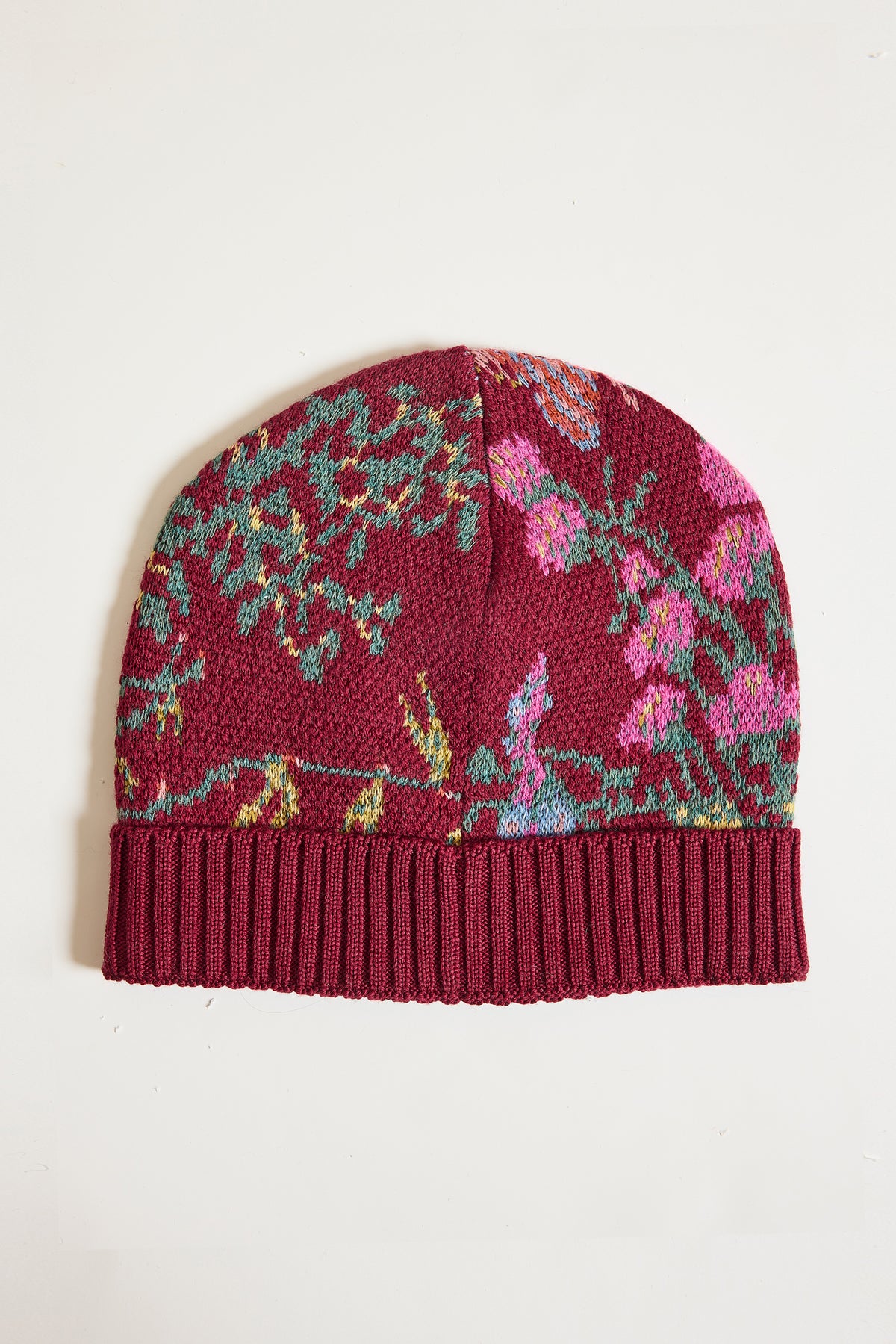 JACQUARD HAT BURGUNDY