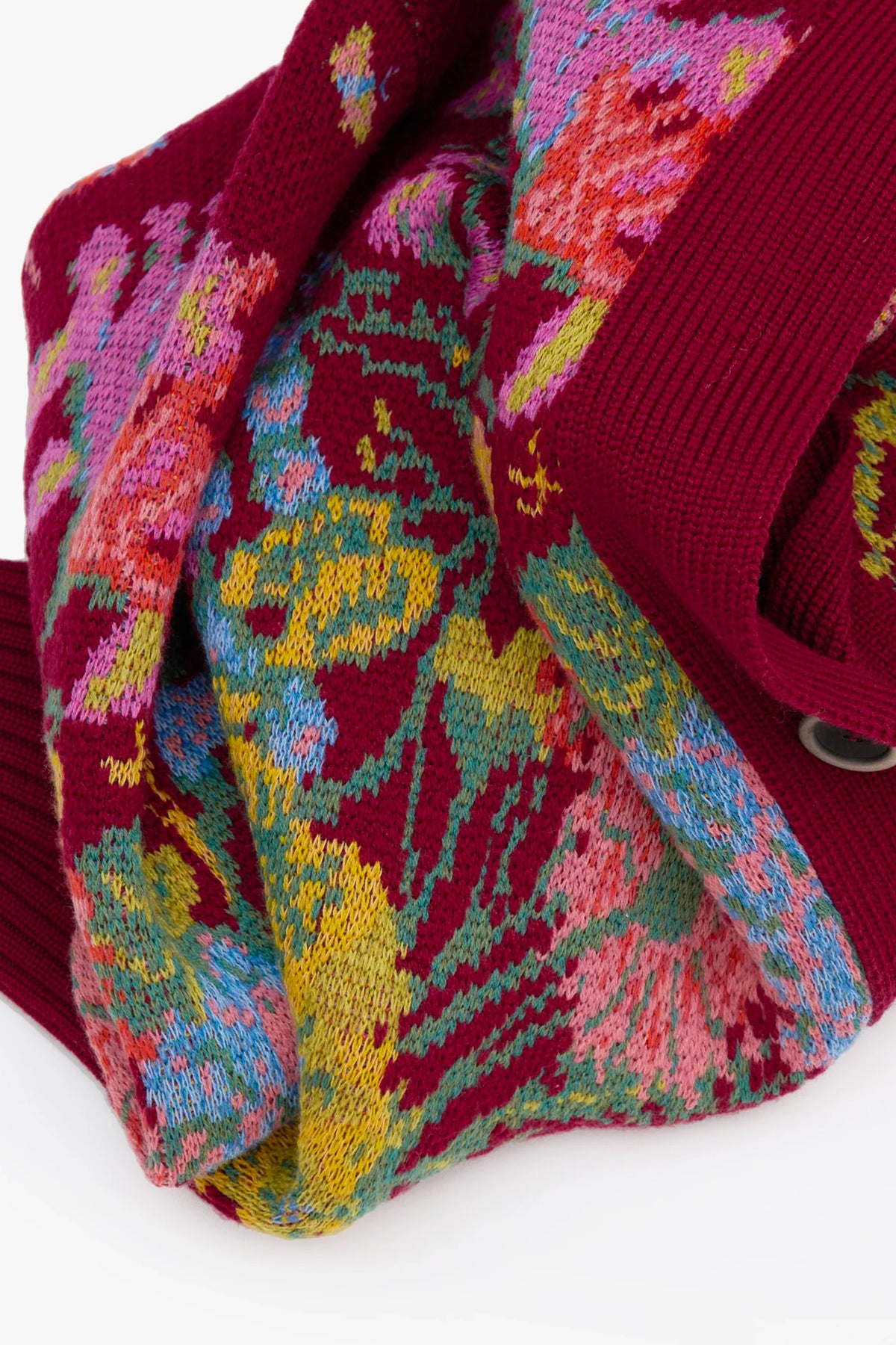 CARDIGAN JACQUARD BORDEAUX
