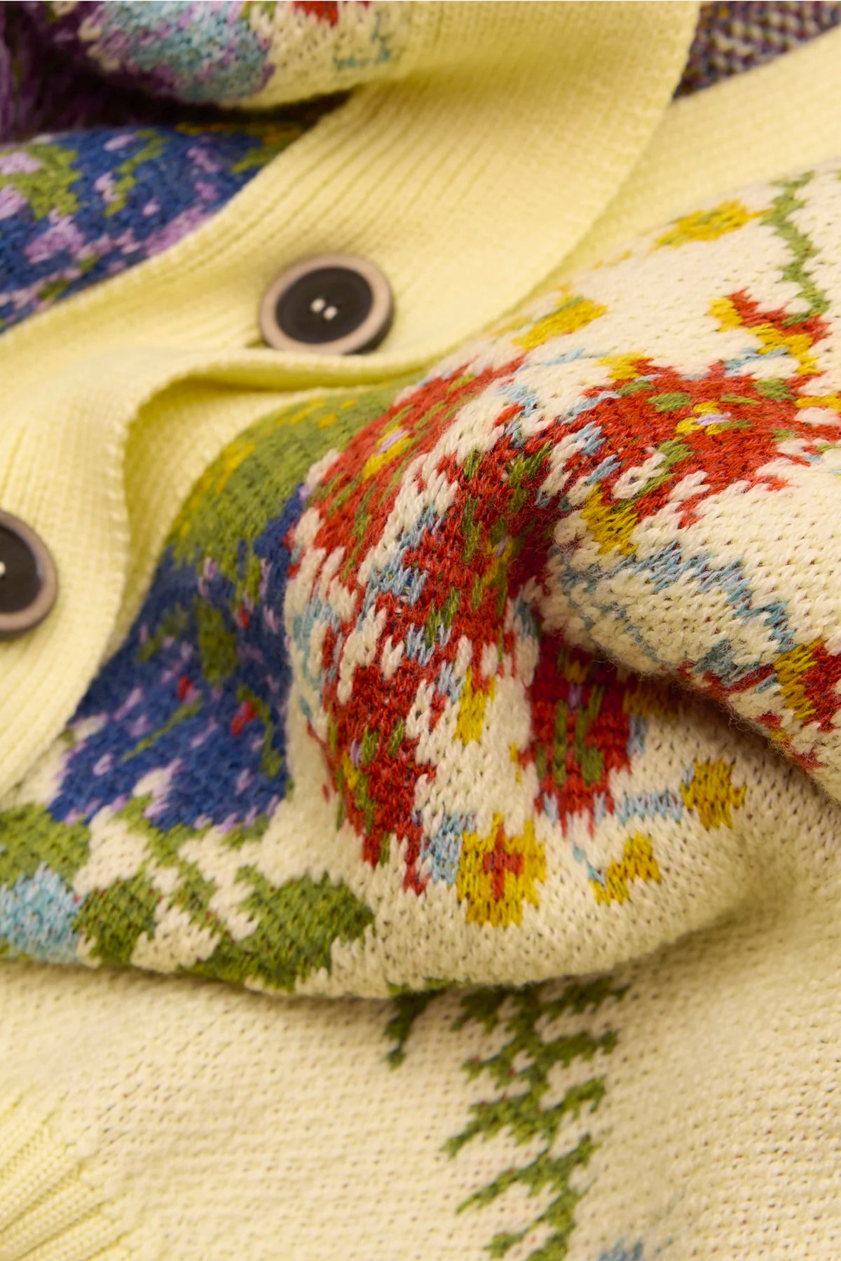 CARDIGAN JACQUARD ANIS