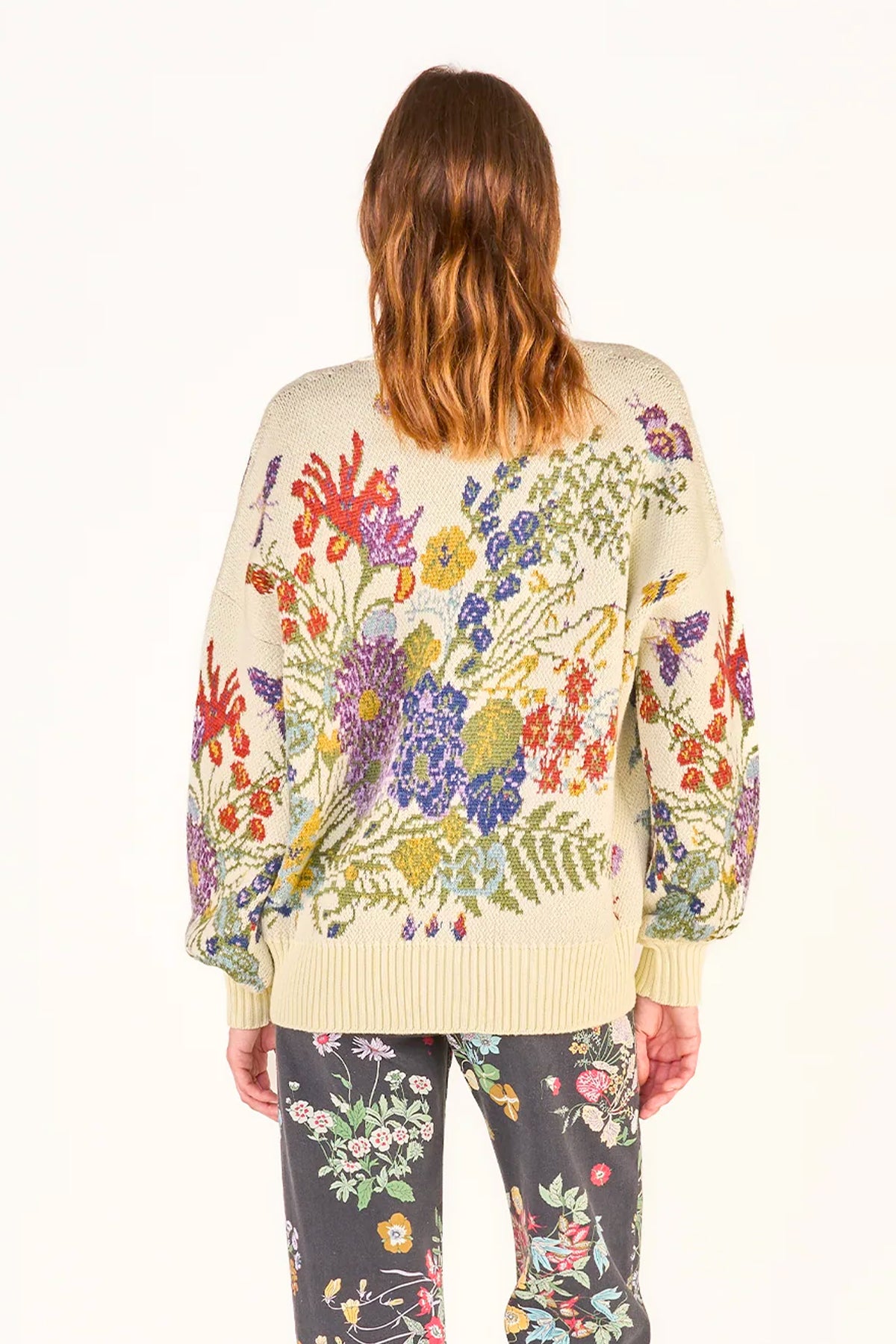 CARDIGAN JACQUARD ANIS
