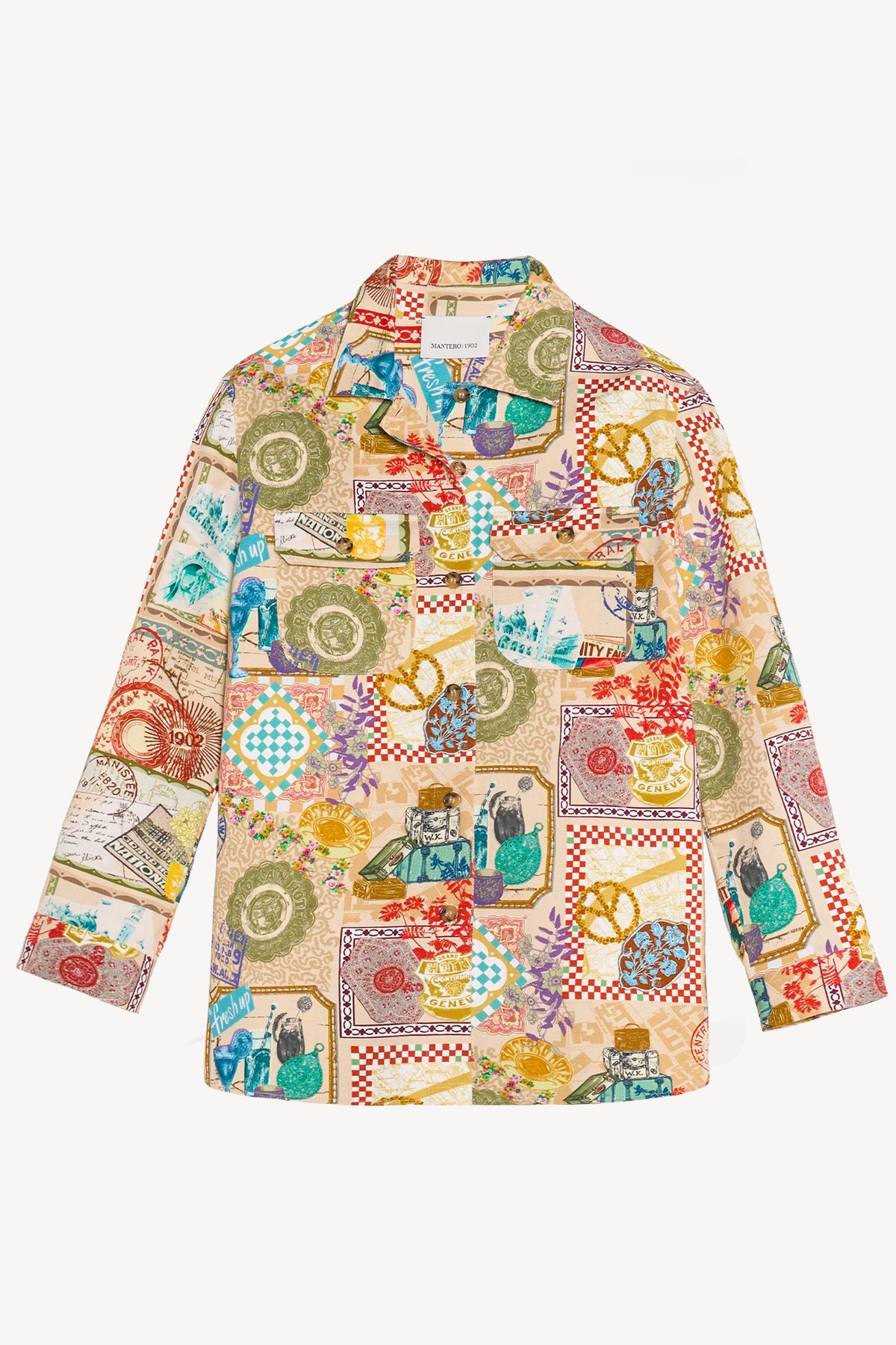 CHEMISE EN JEAN IMPRIMÉE MULTICOLORE