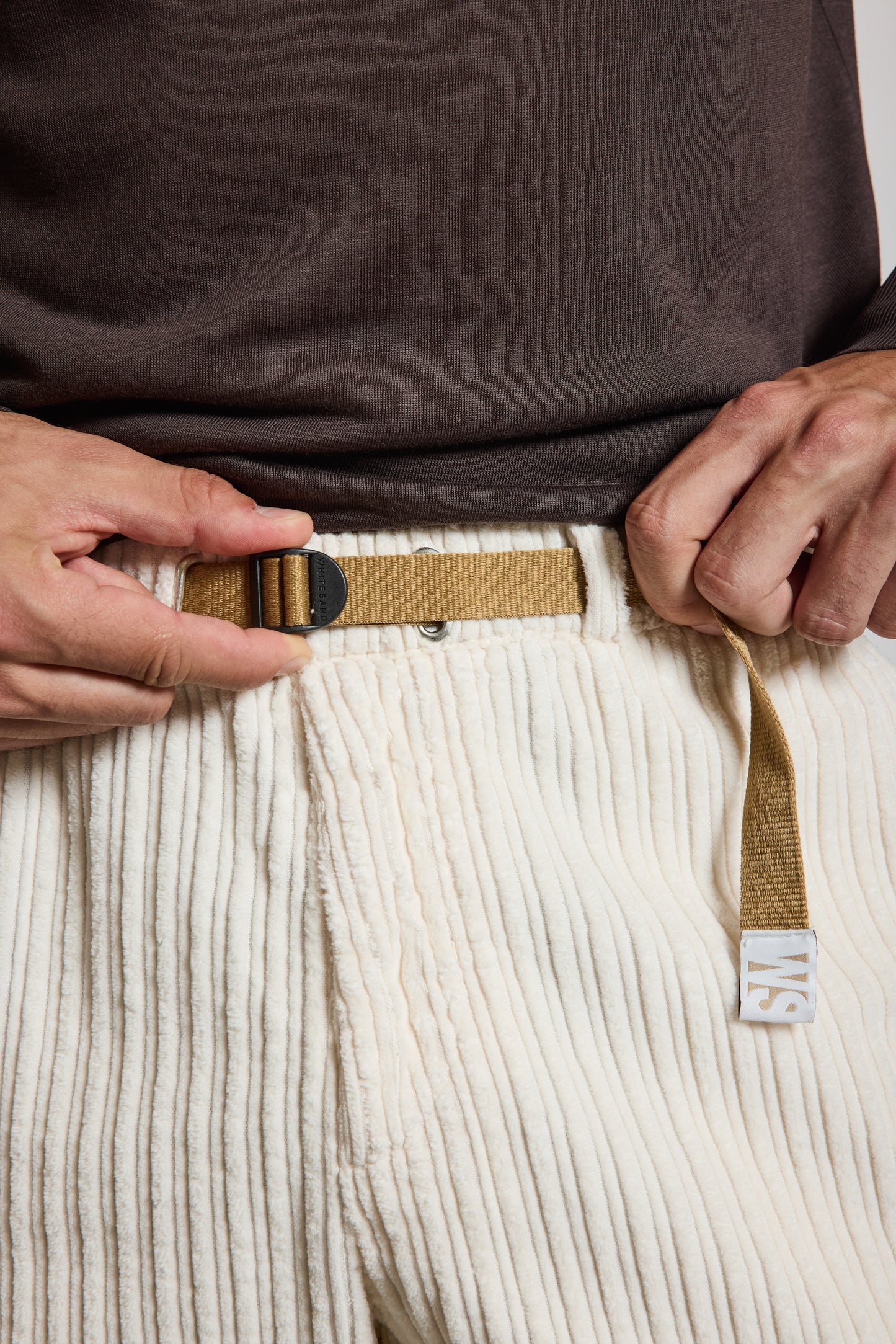 PANTALON EN VELOURS OFF WHITE