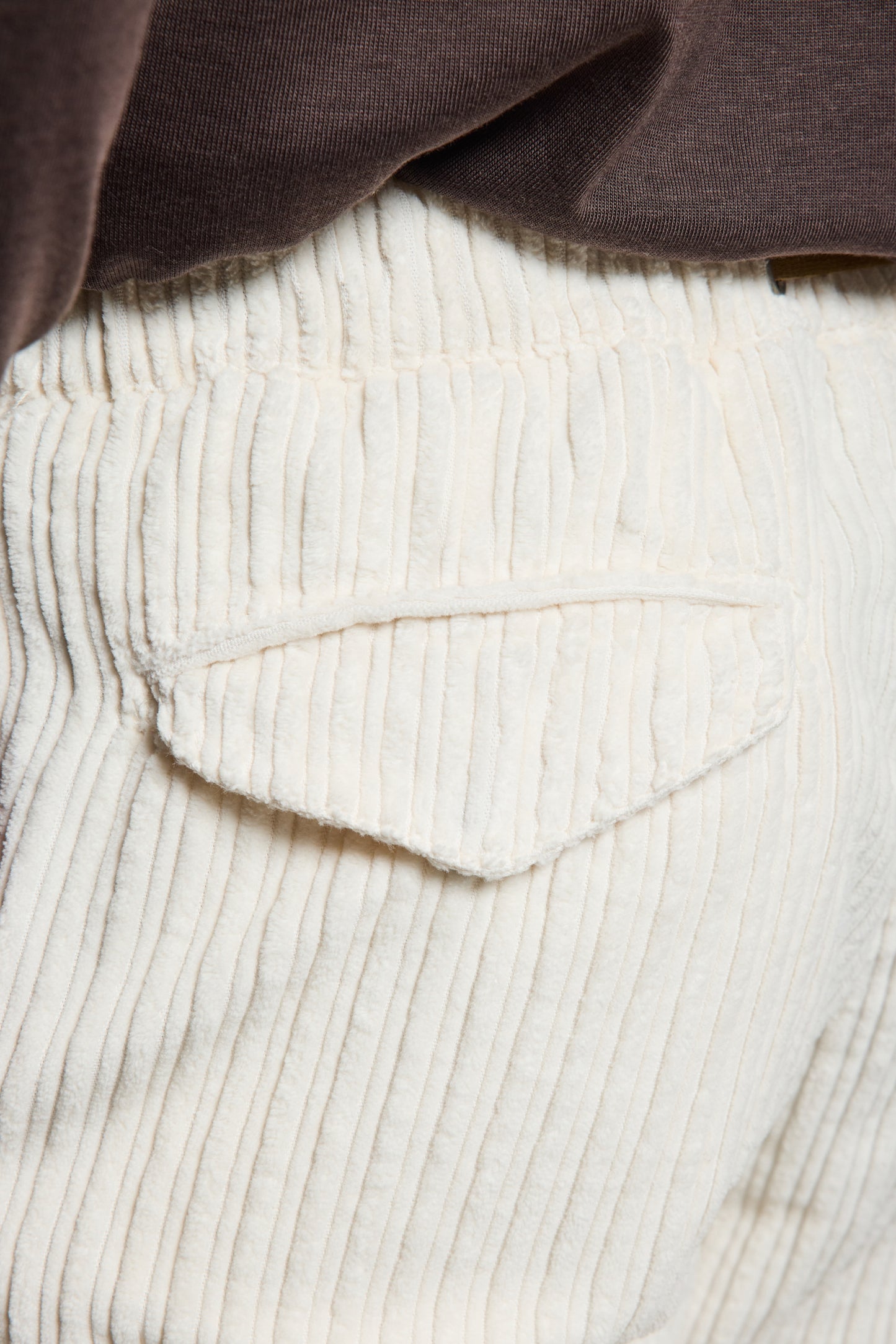 PANTALON EN VELOURS OFF WHITE