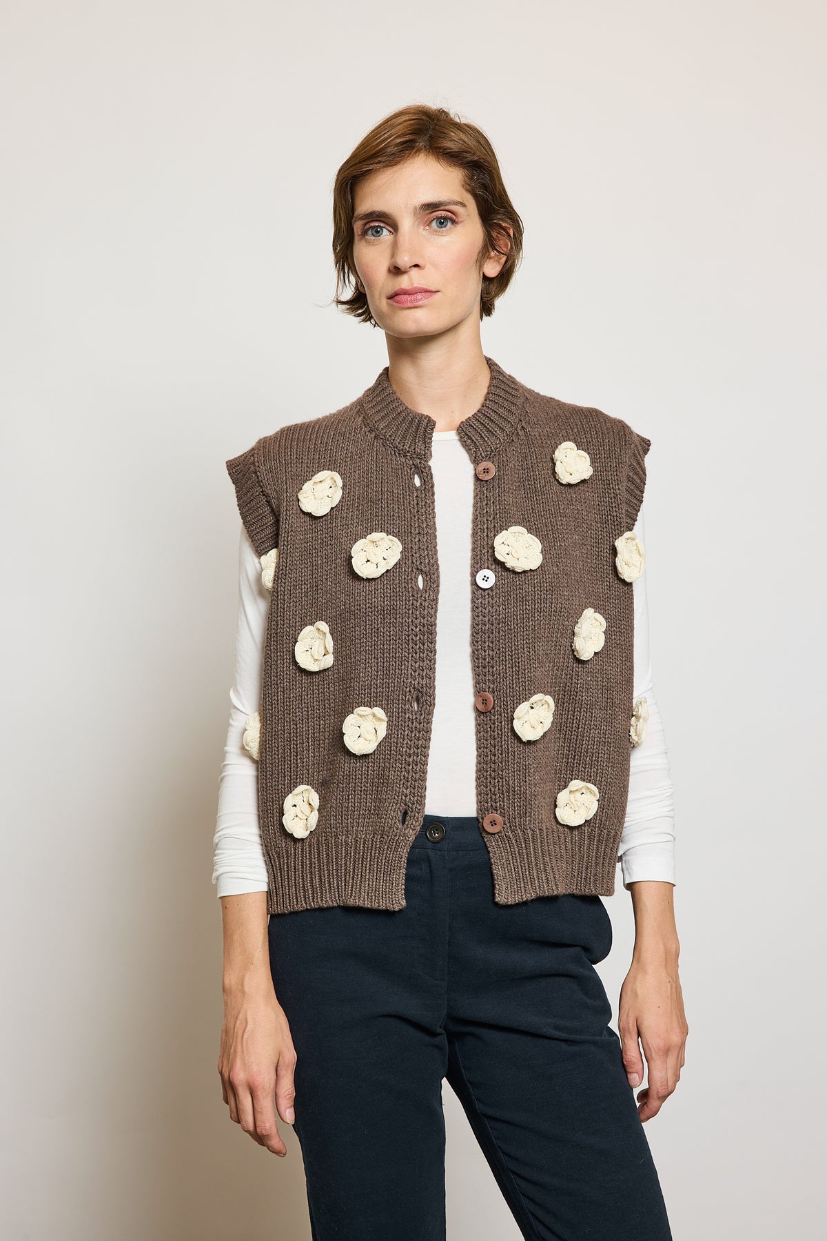 CARDIGAN BRODÉ VISON