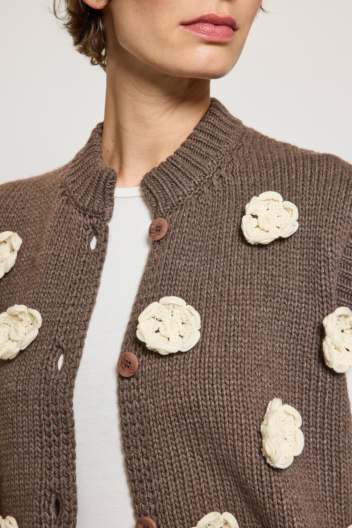 CARDIGAN BRODÉ VISON