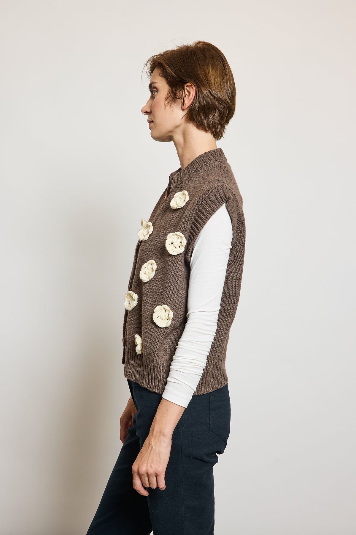 CARDIGAN BRODÉ VISON