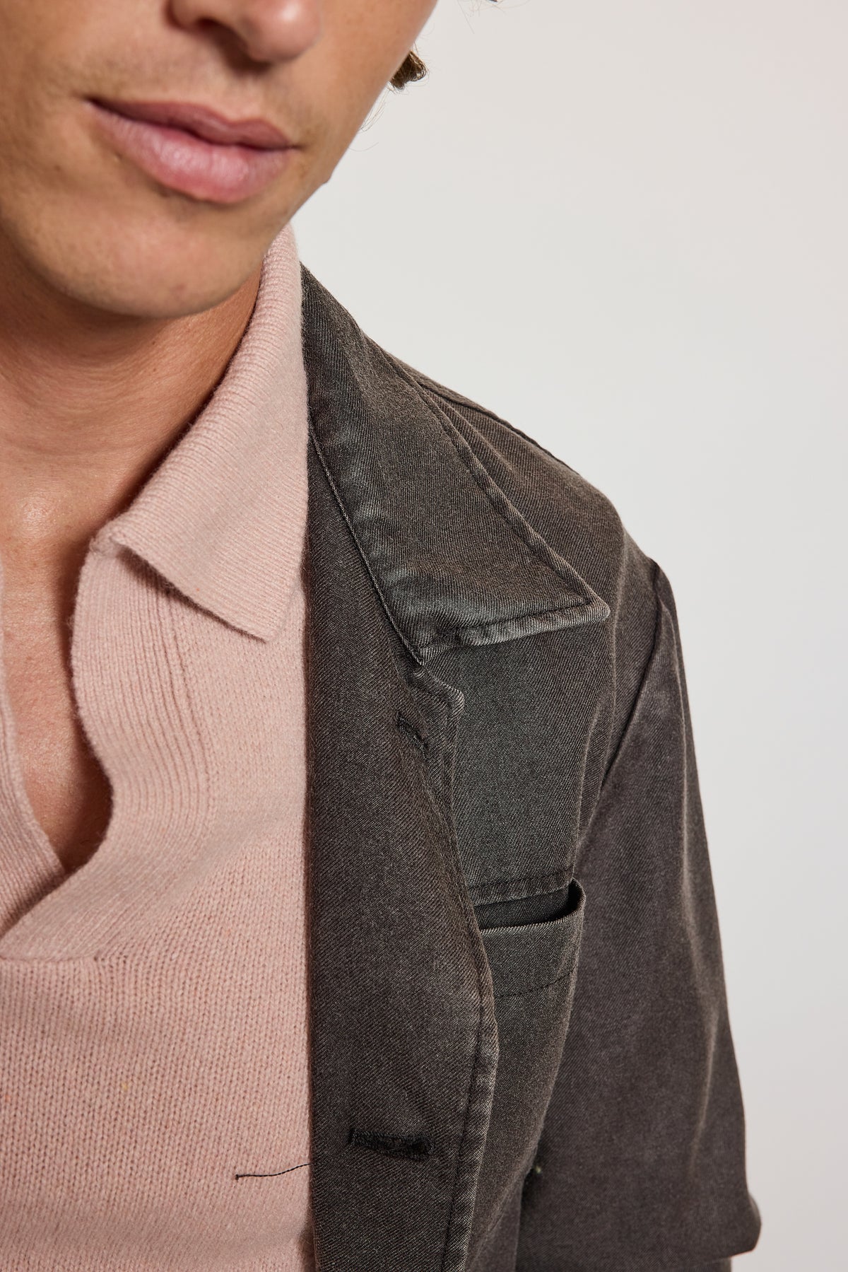 BLOUSON EN LAINE FROIDE CHOCOLAT