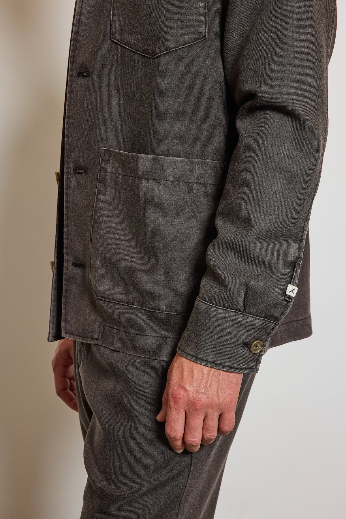 BLOUSON EN LAINE FROIDE CHOCOLAT