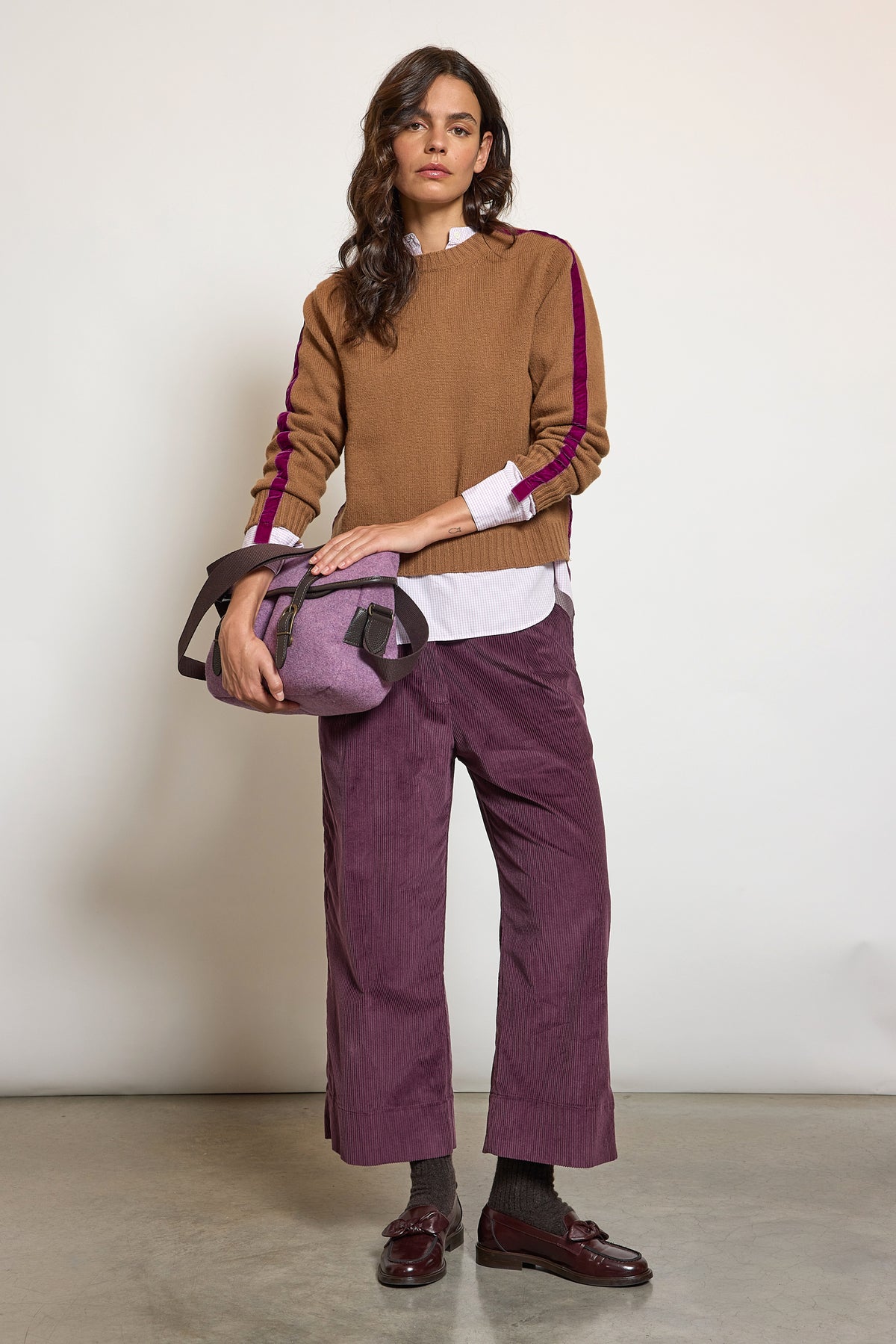 VELVET LARGE PANTS PURPLE