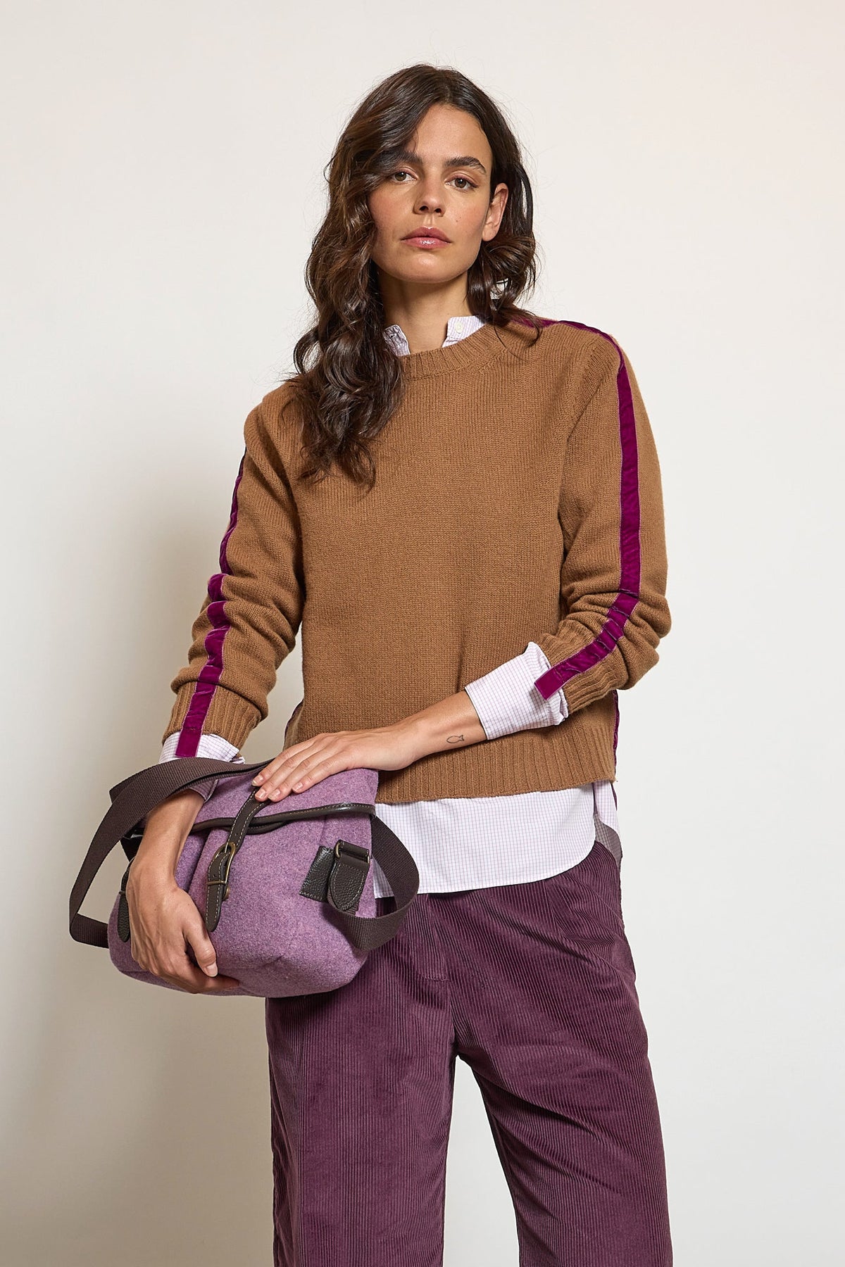 TWEED WOOL REPORTER LAVENDER