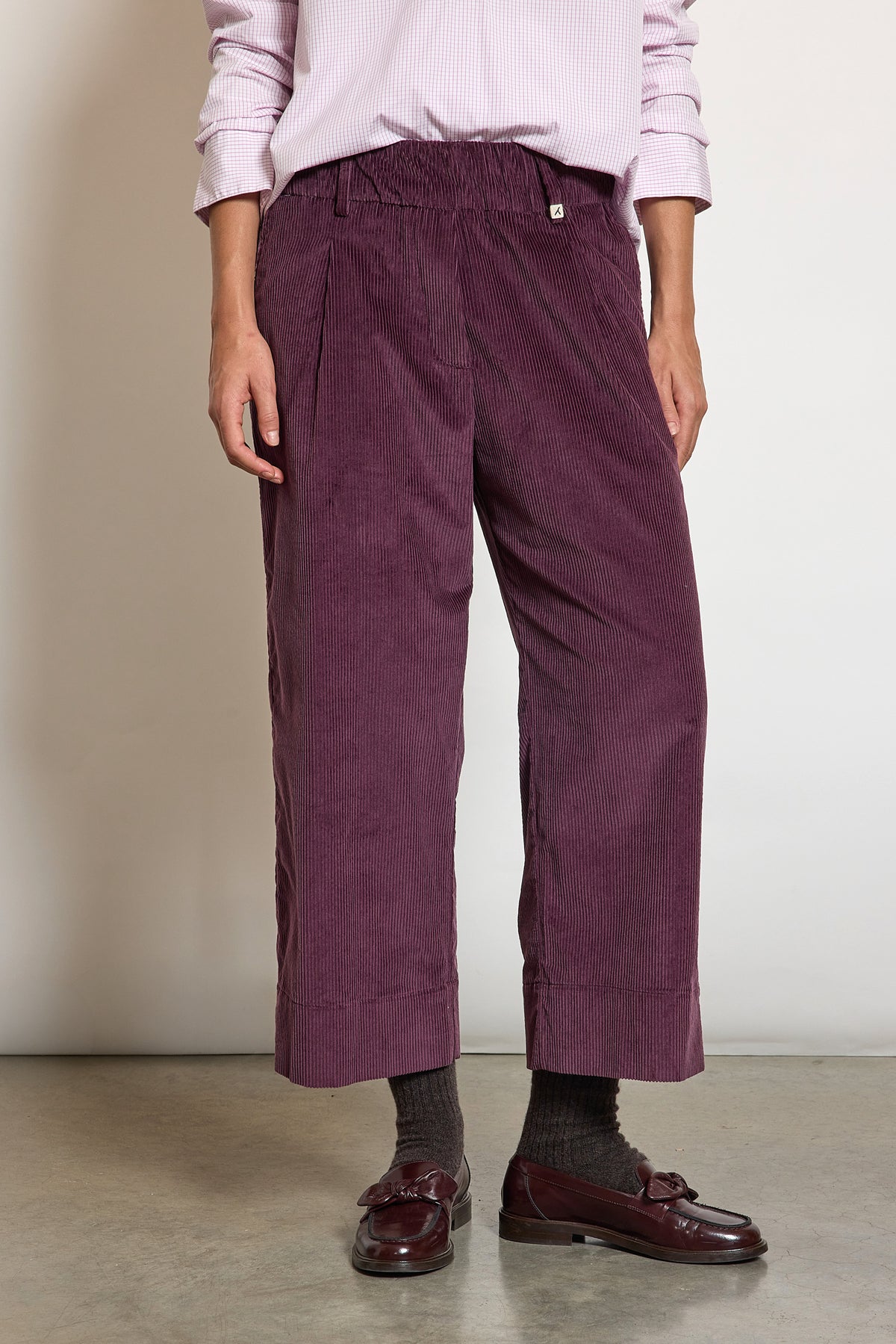 VELVET LARGE PANTS PURPLE