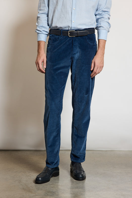 PANTALON VELOURS MARINE