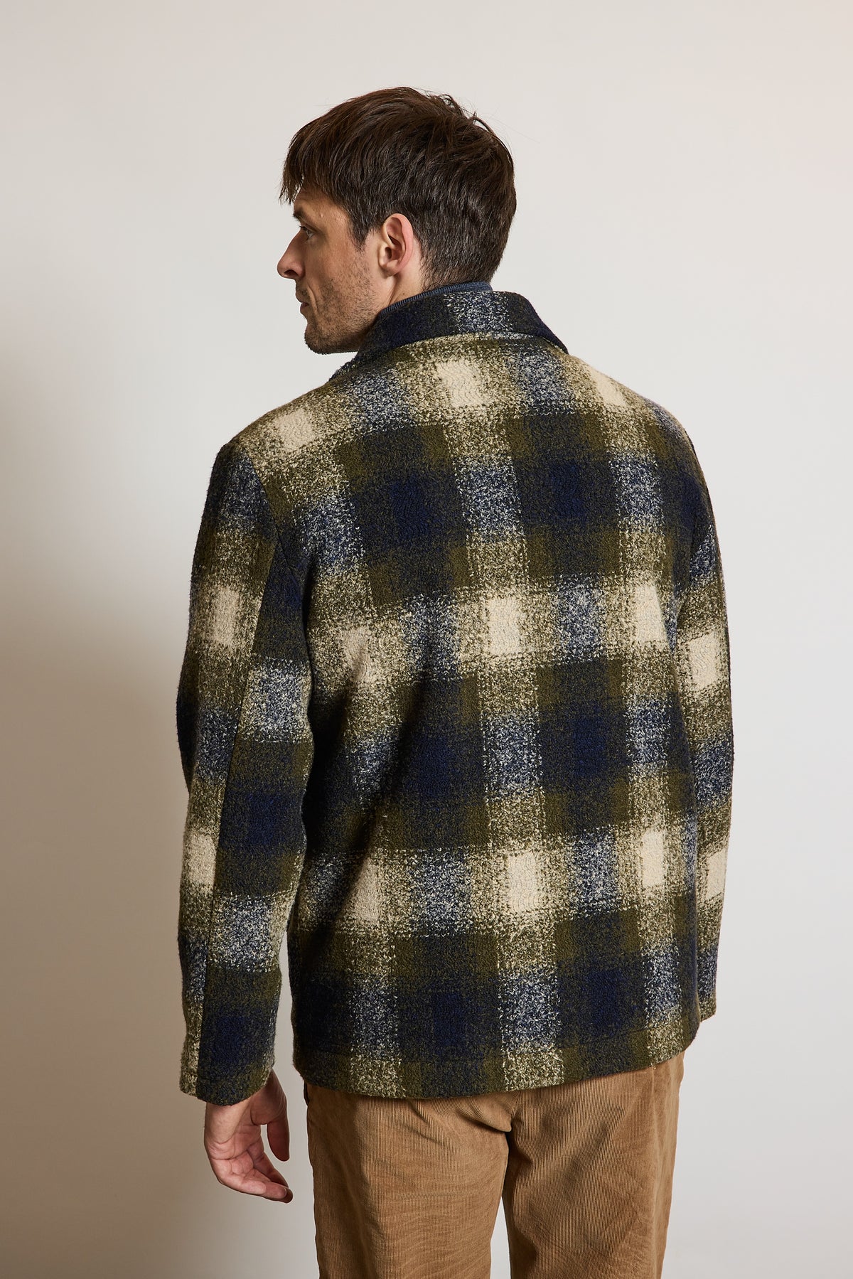BLOUSON CARREAUX VERT