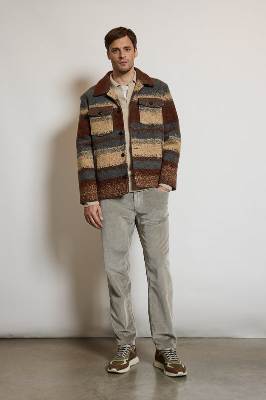 BLOUSON À RAYURES MULTICOLORE