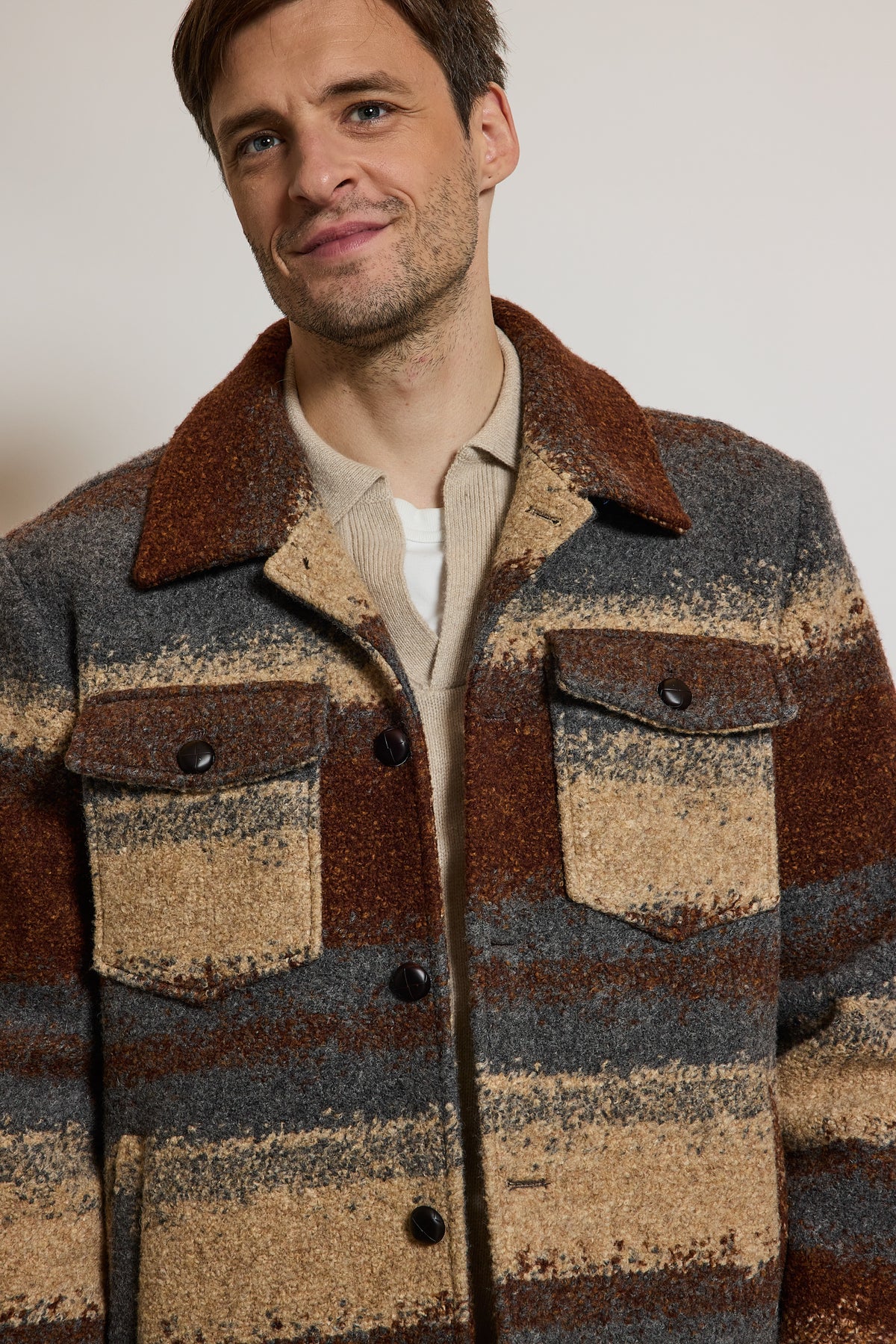 BLOUSON À RAYURES MULTICOLORE