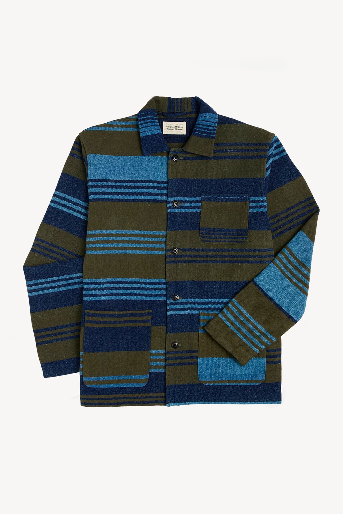 BLOUSON À RAYURES KAKI