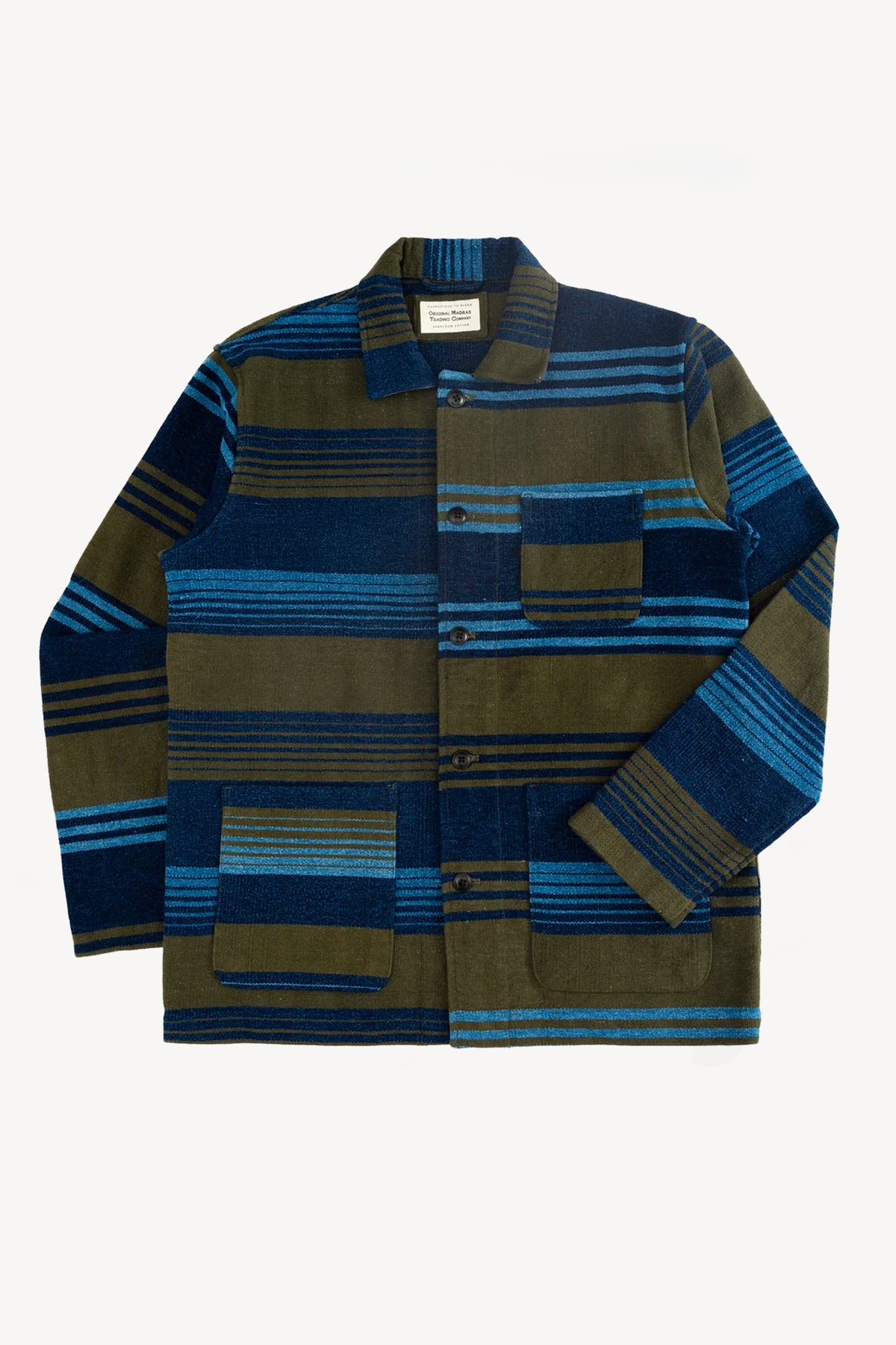BLOUSON À RAYURES KAKI