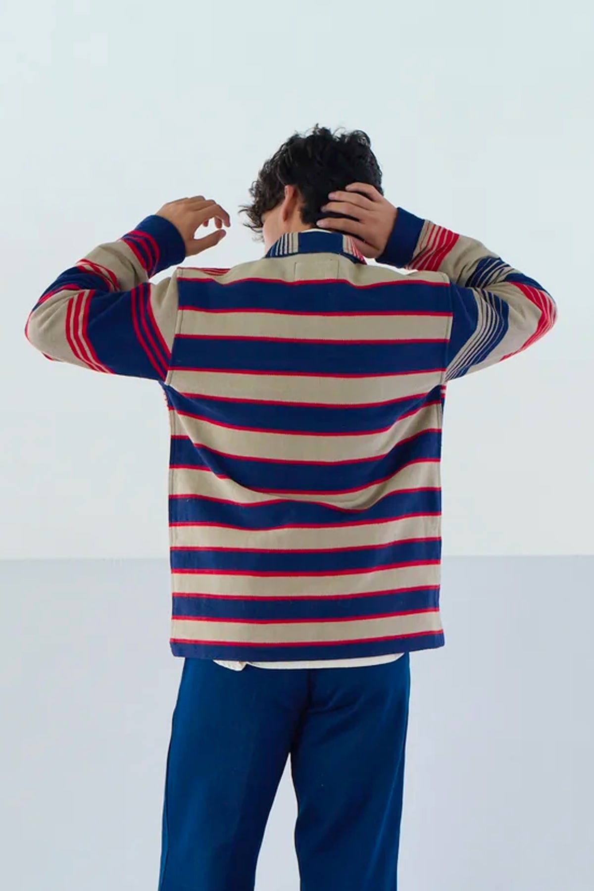 BLOUSON À RAYURES ROUGE