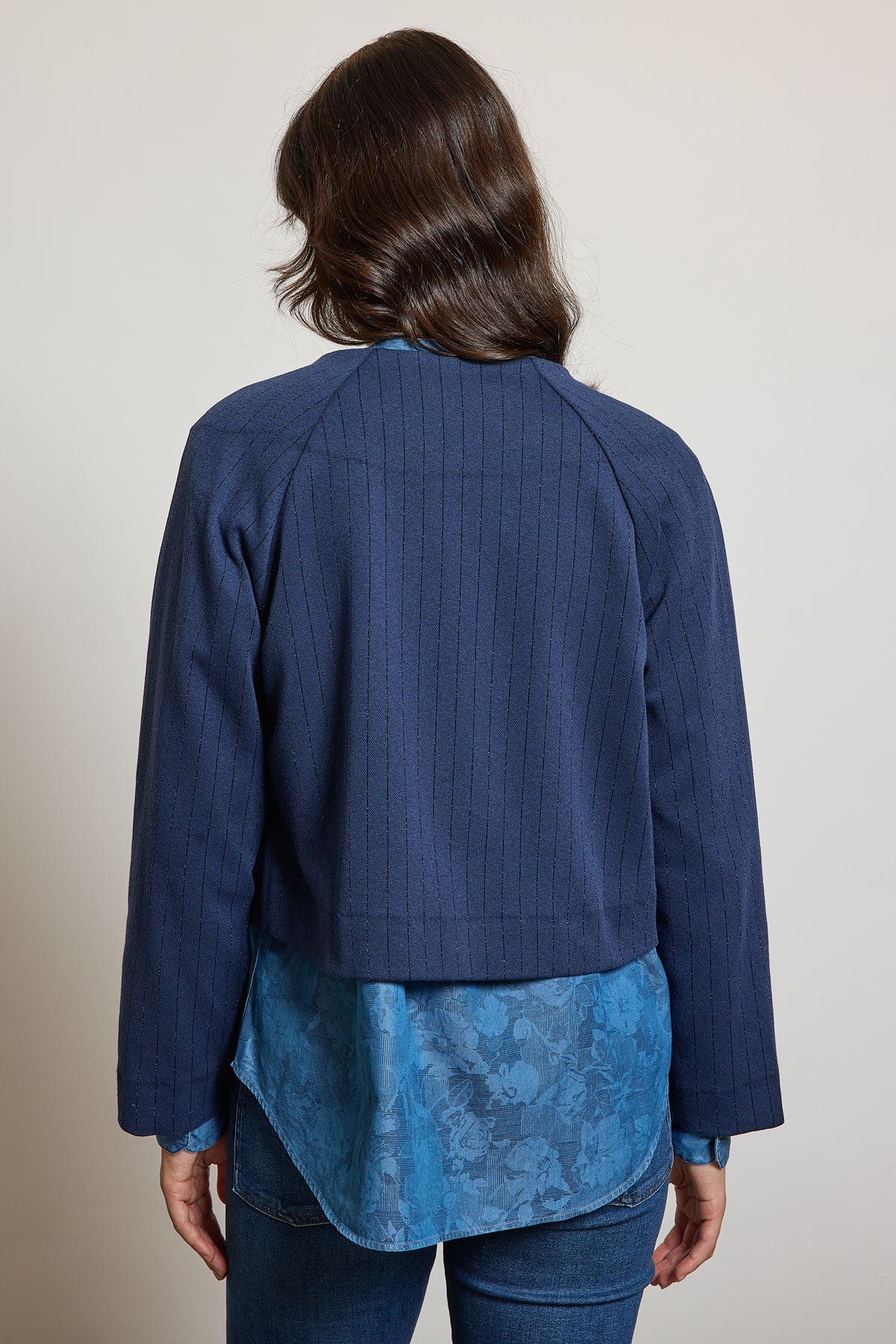 LUREX CARDIGAN BLUE