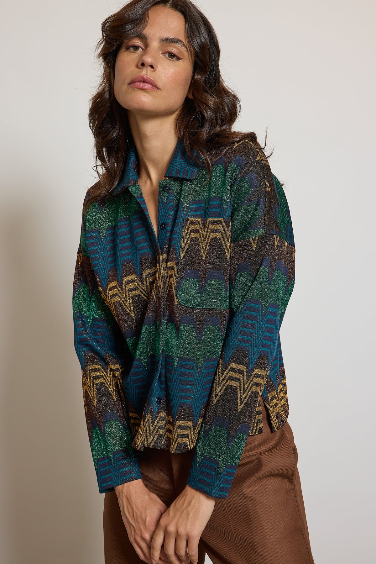 LUREX SHIRT BLUE