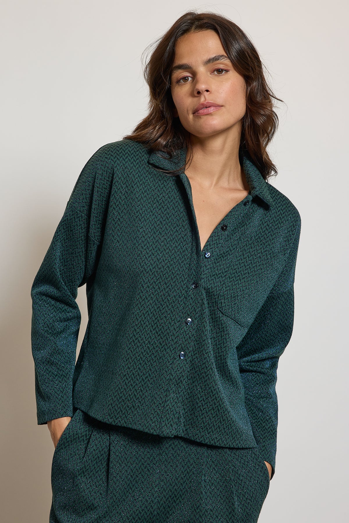 LUREX SHIRT GREEN