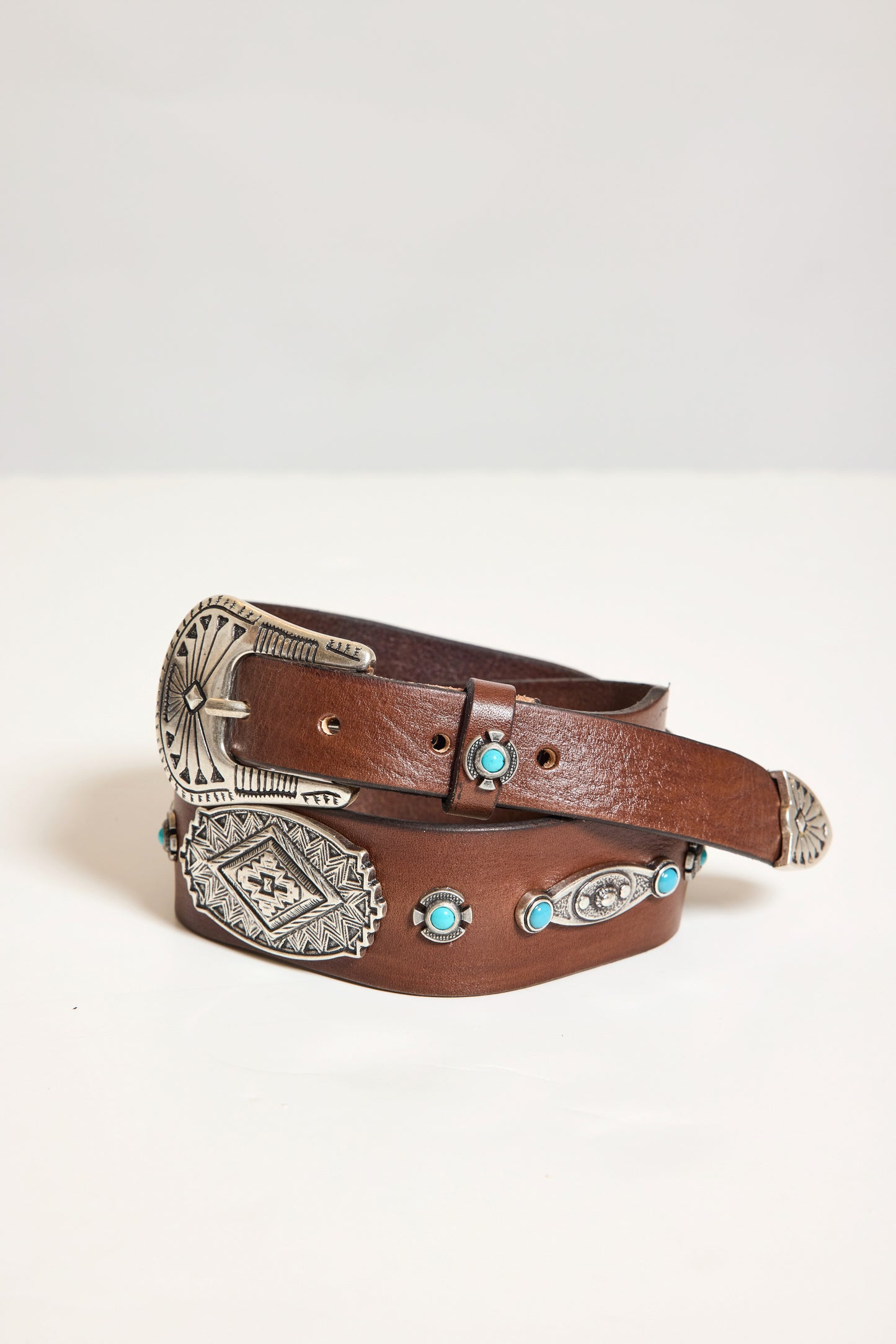 CEINTURE WESTERN CHATAIGNE