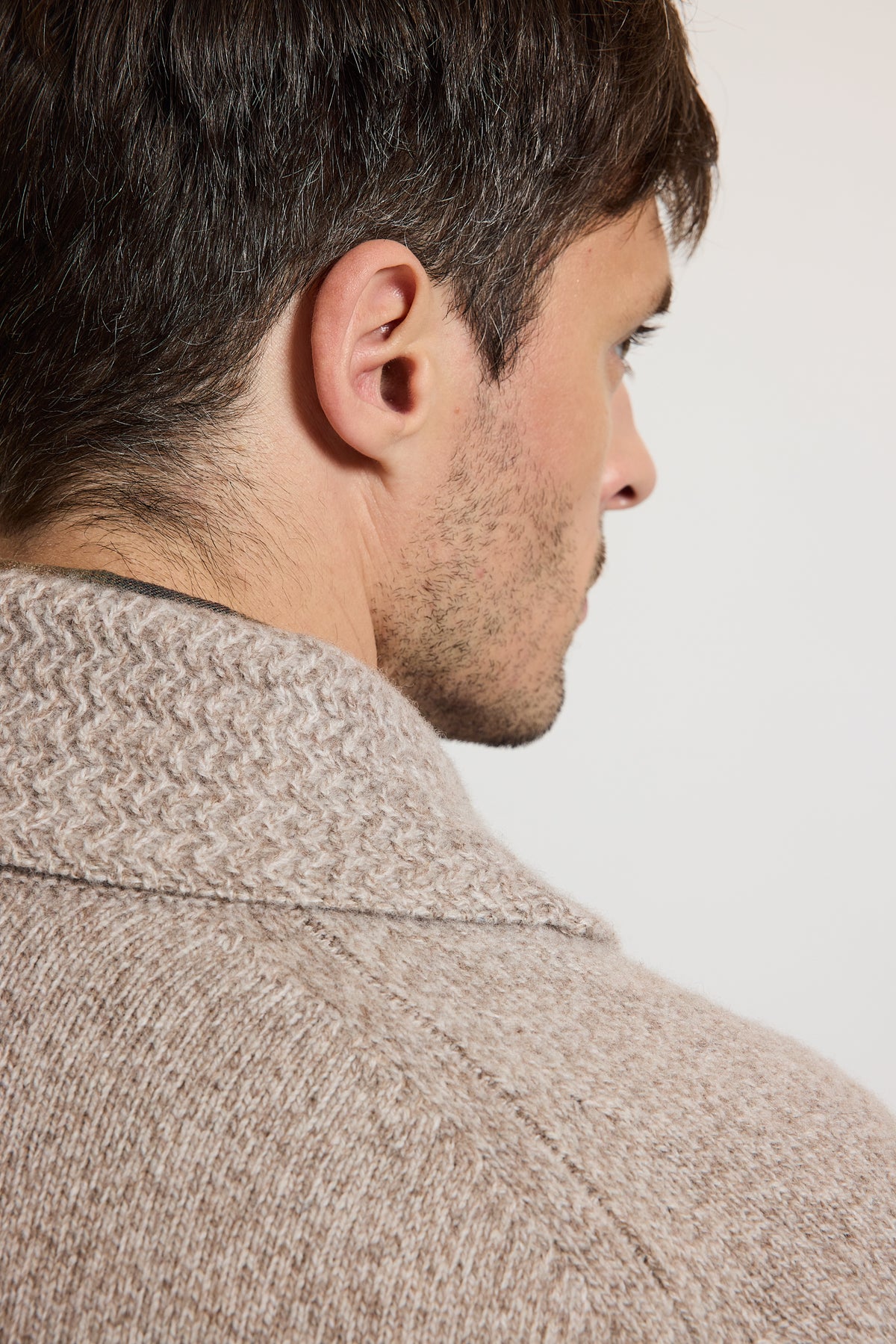 CARDIGAN EN LAINE BEIGE