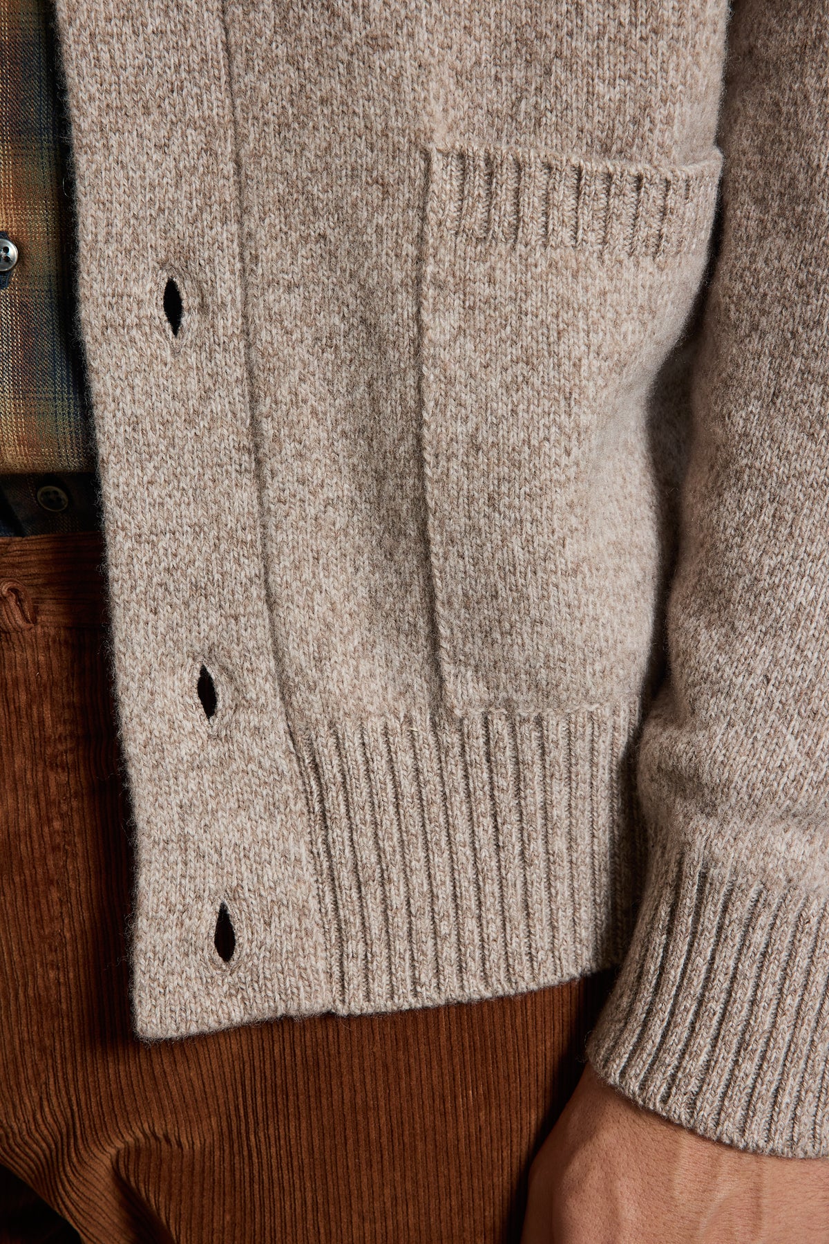 CARDIGAN EN LAINE BEIGE