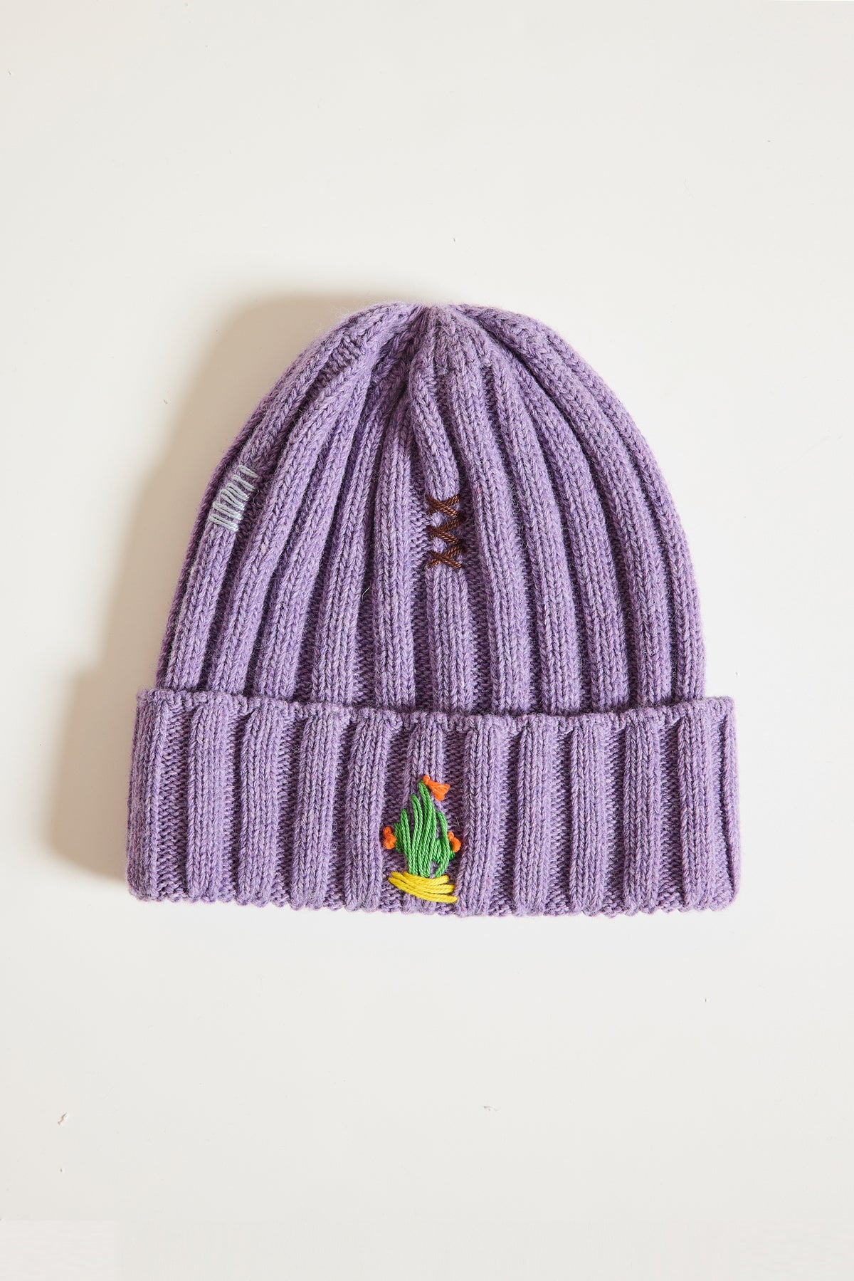 BONNET BRODÉ VIOLET