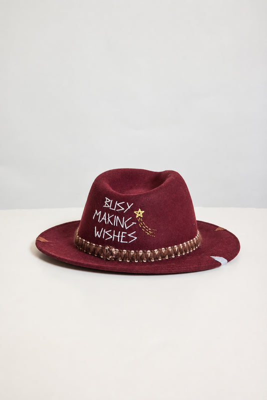 CHAPEAU BRODÉ BORDEAUX