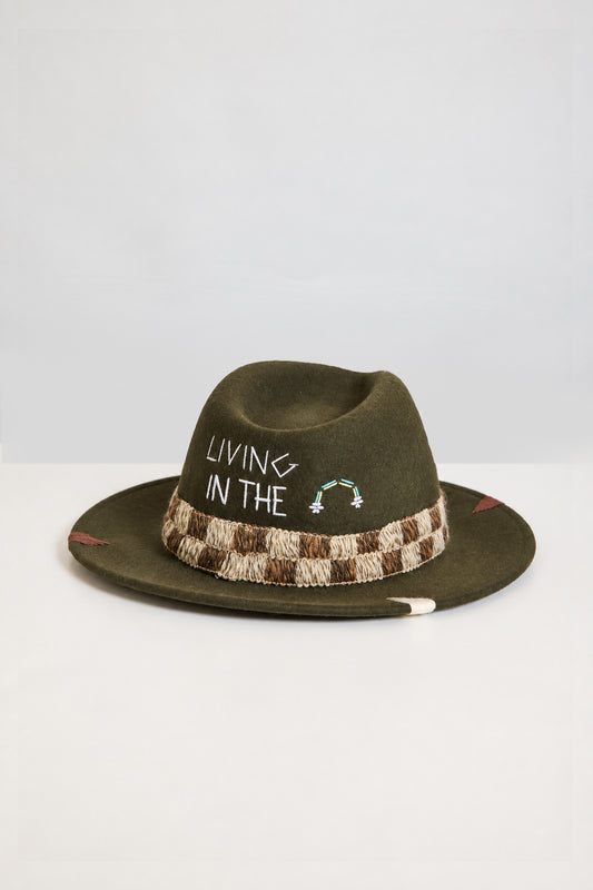 CHAPEAU BRODÉ KAKI