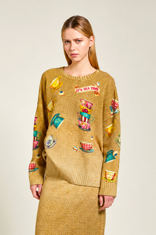 TEA TIME SWEATER BEIGE