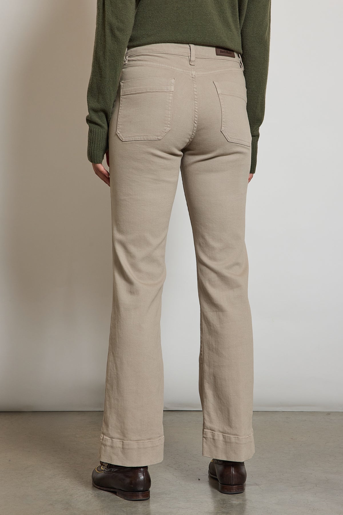 PANTALON FLARE EN DRILL SABLE