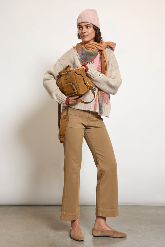 SHORT PANTS IN DRILL CAMEL