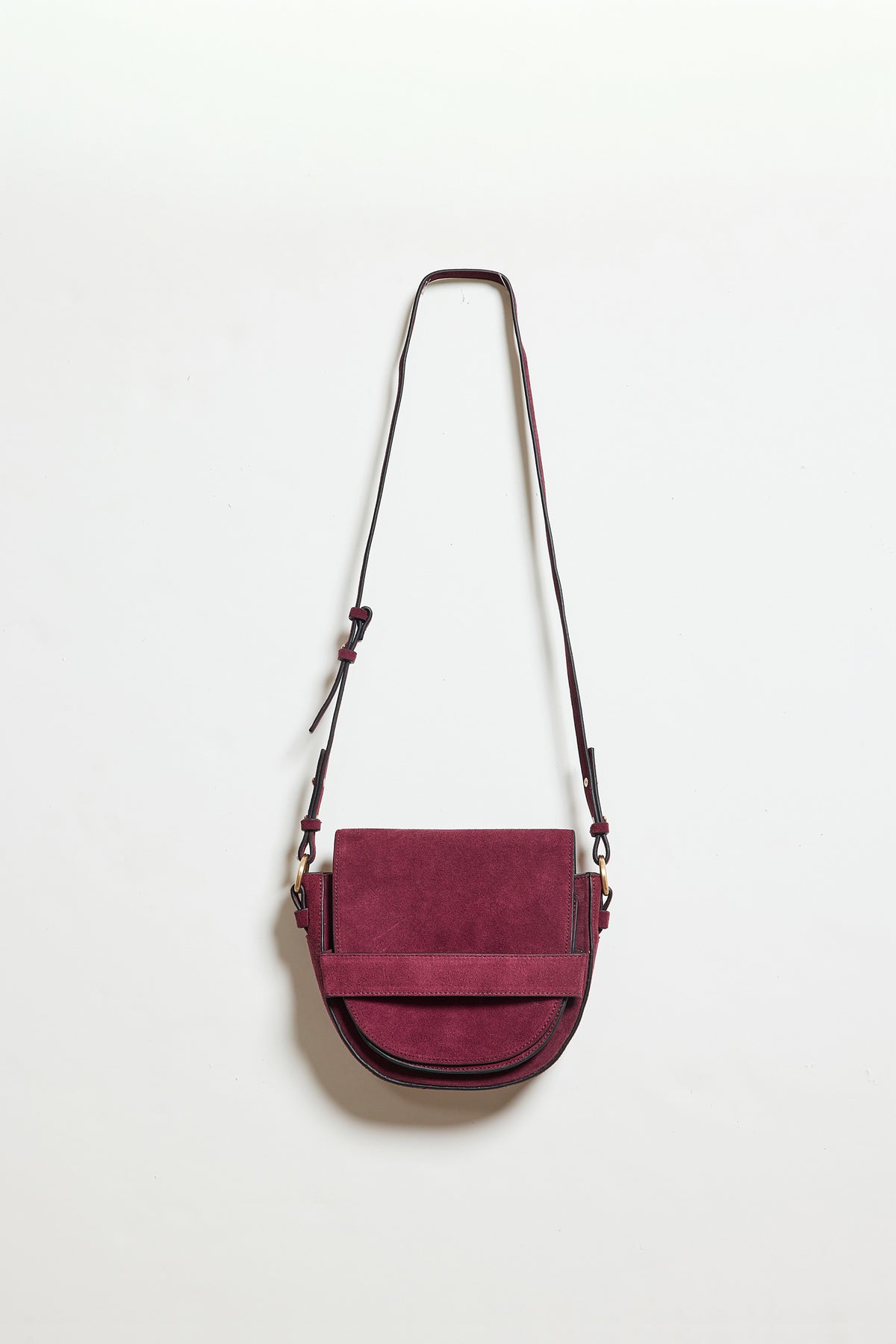 SUEDE BAG BURGUNDY