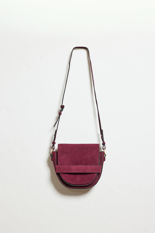 SUEDE BAG BURGUNDY