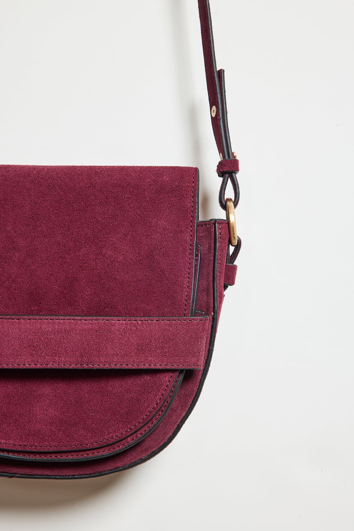 SUEDE BAG BURGUNDY